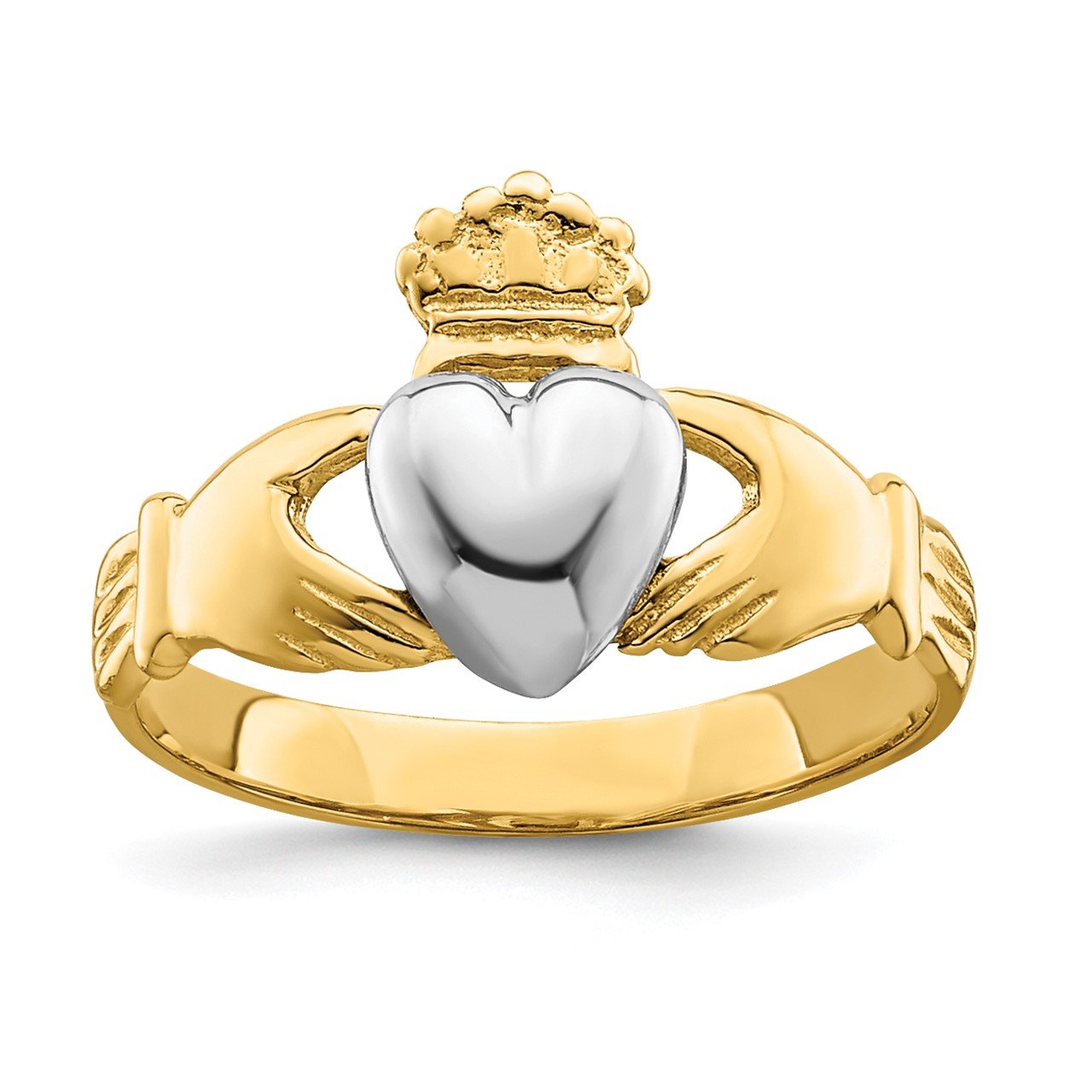 14k TT Yellow and White Gold Baby Claddagh Ring (Development)