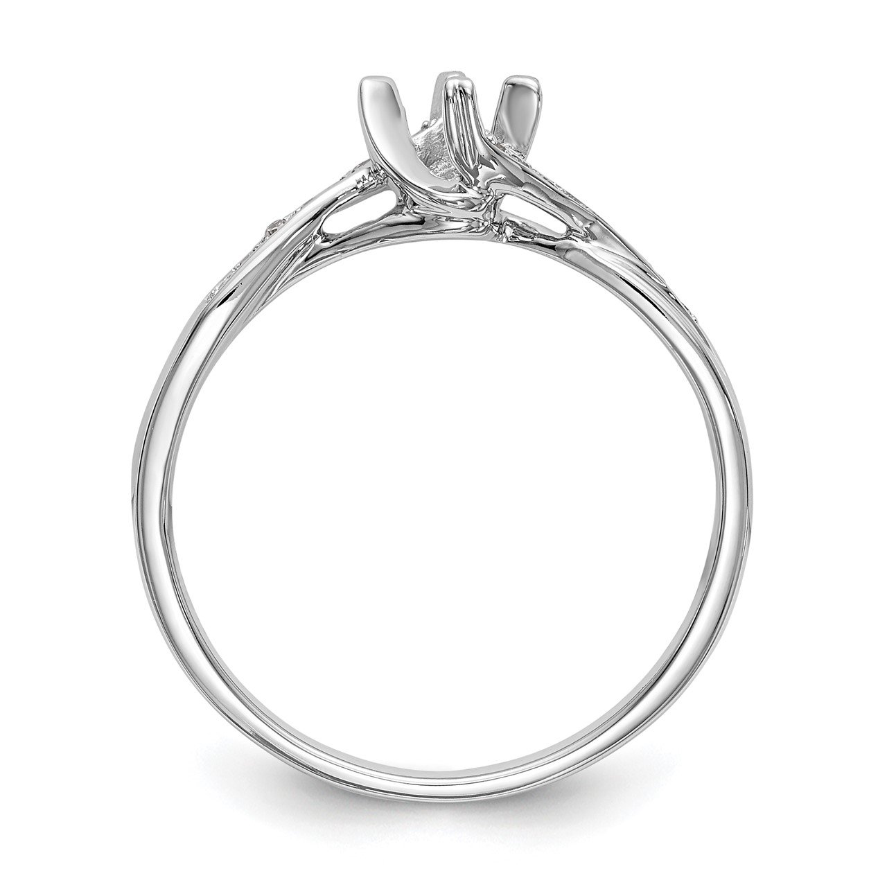14K White Gold Diamond Semi-Mount Promise/Engagement Ring-1