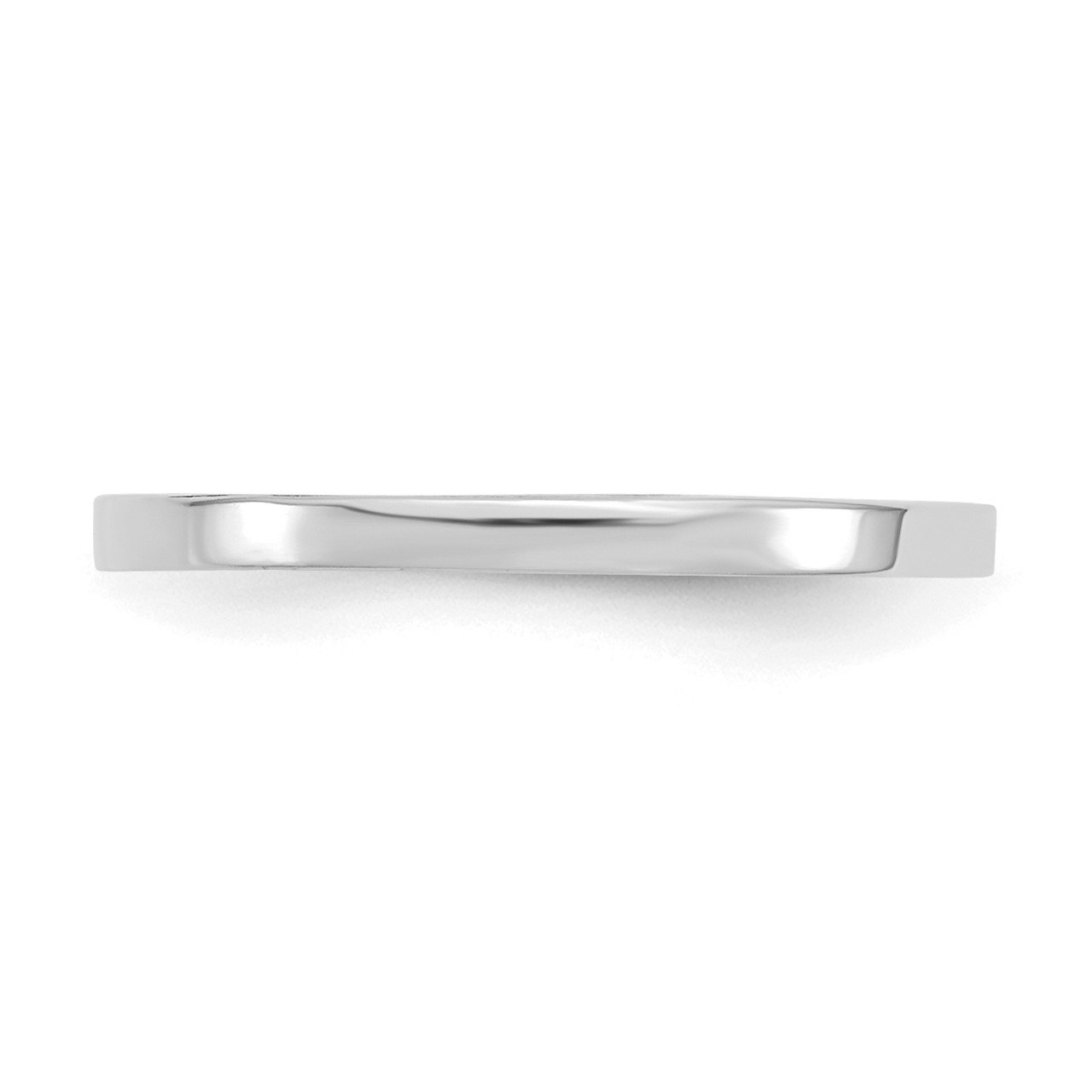 14k White Gold Polished Baby Ring-3