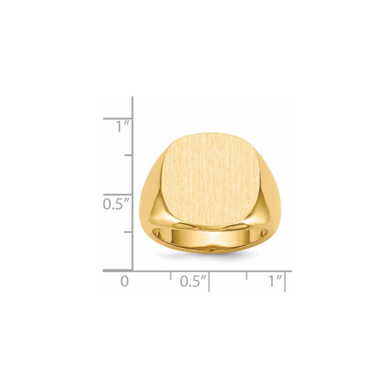 14k 17.0x17.0mm Open Back Mens Signet Ring-4