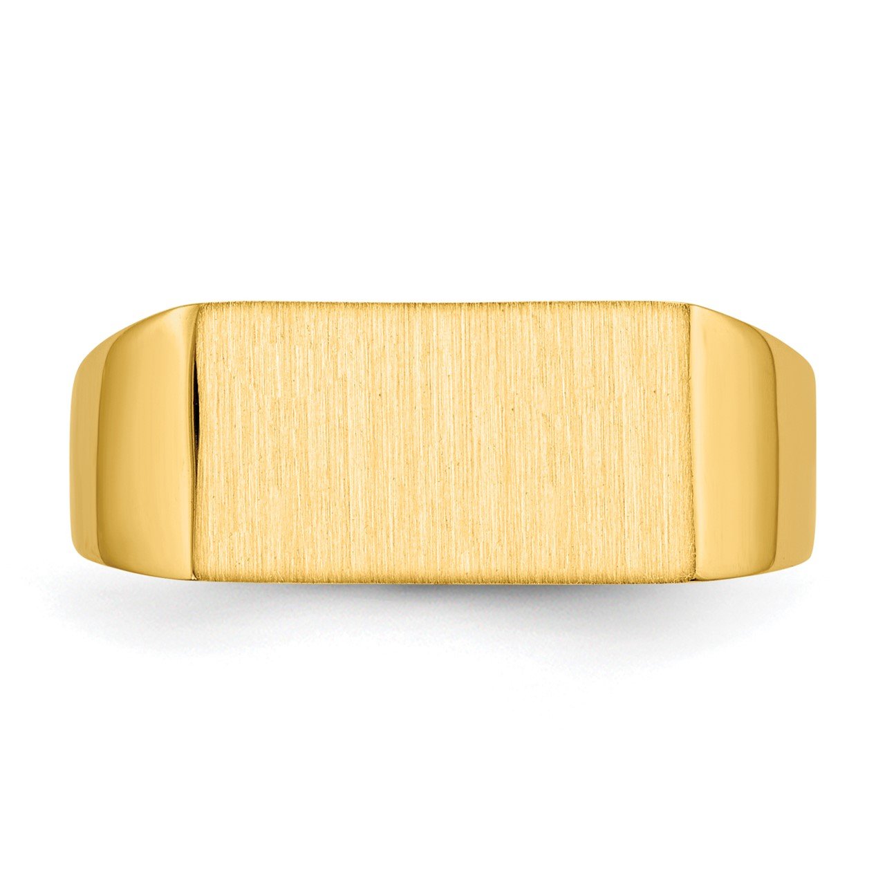 14k 7.0x13.0mm Closed Back Signet Ring-3