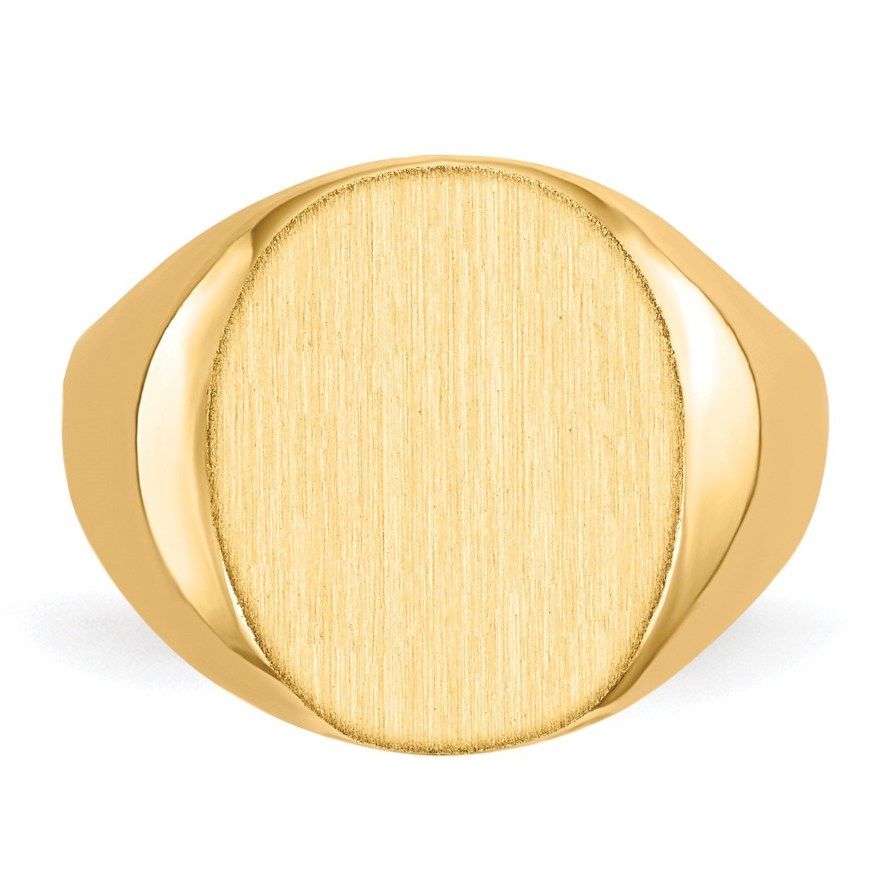 14k 13 x12mm Closed Back Signet Ring-3