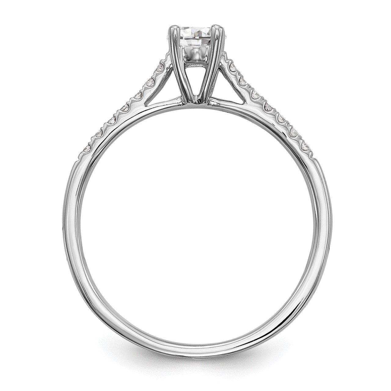 14K White Gold Complete Diamond Promise/Engagement Ring-1