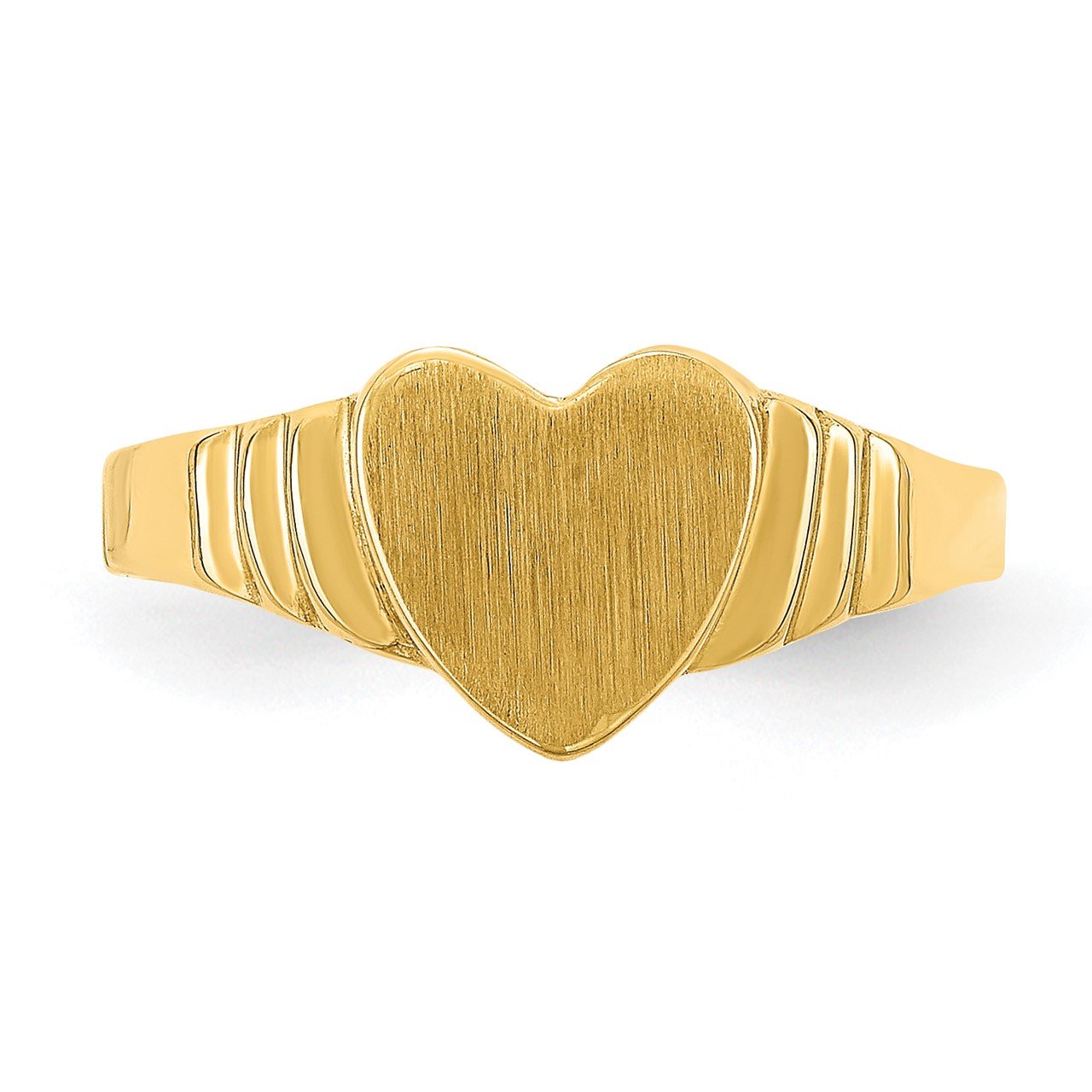 14k Heart Signet Baby Ring-4