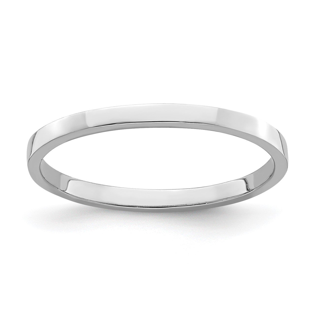 14k White Gold Polished Baby Ring