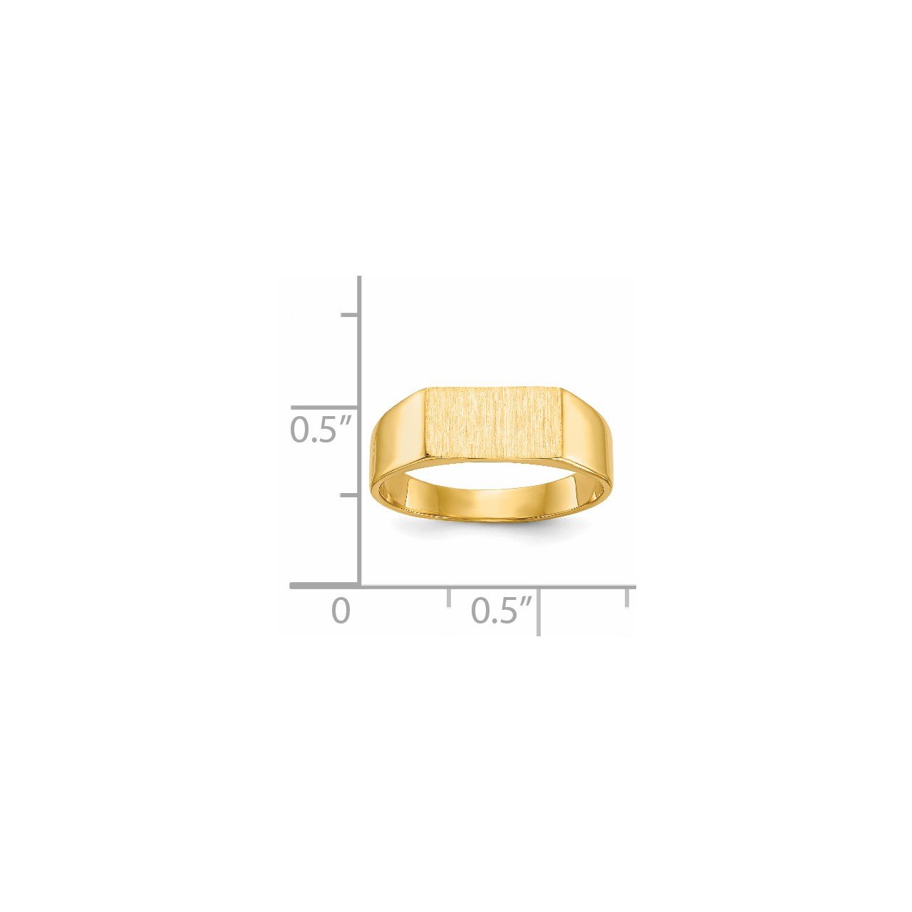14k 5.5x10.5mm Closed Back Signet Ring-4