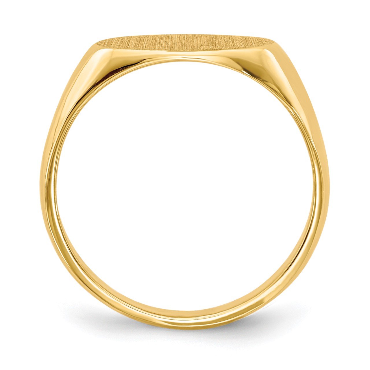 14k 11.0x6.5mm Closed Back Children's Signet Ring-1