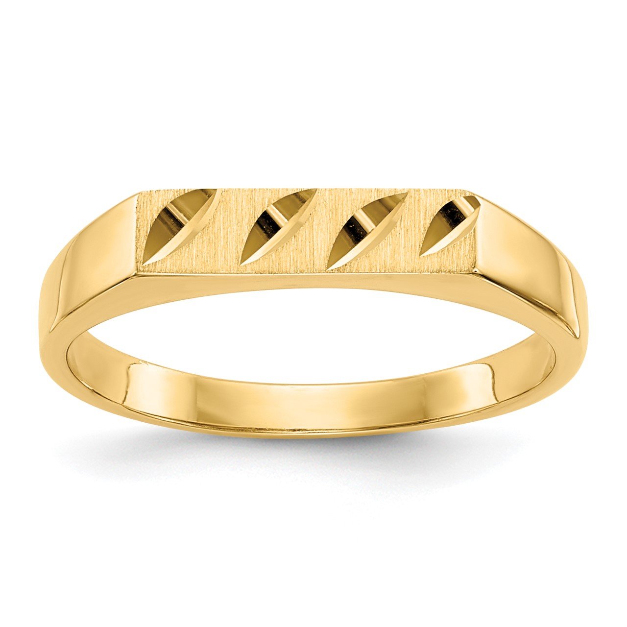 14k Childs Diamond-Cut Ring