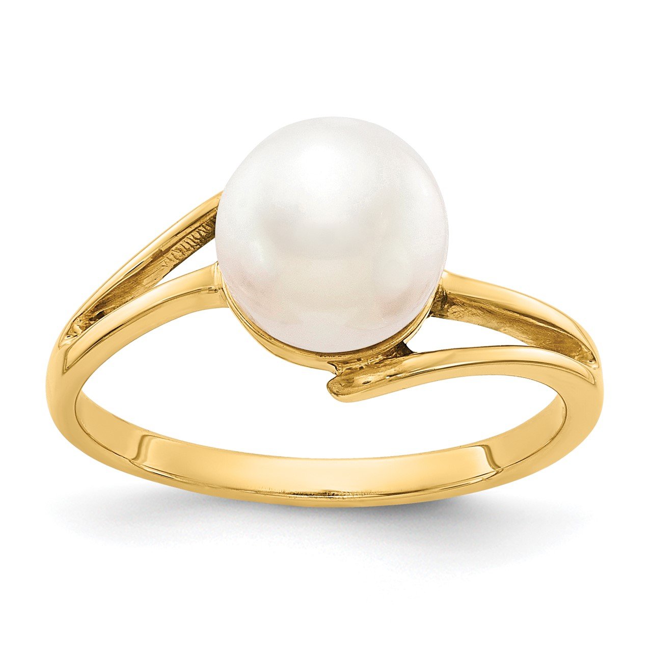 14k 7.5mm FW Cultured Pearl ring