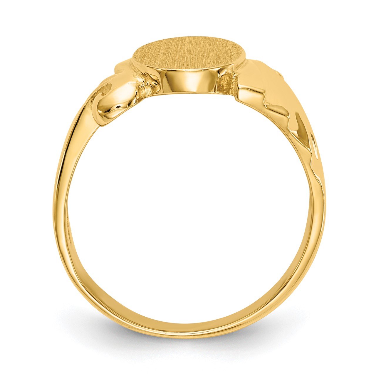 14k 8.5x10.0mm Open Back Signet Ring-1