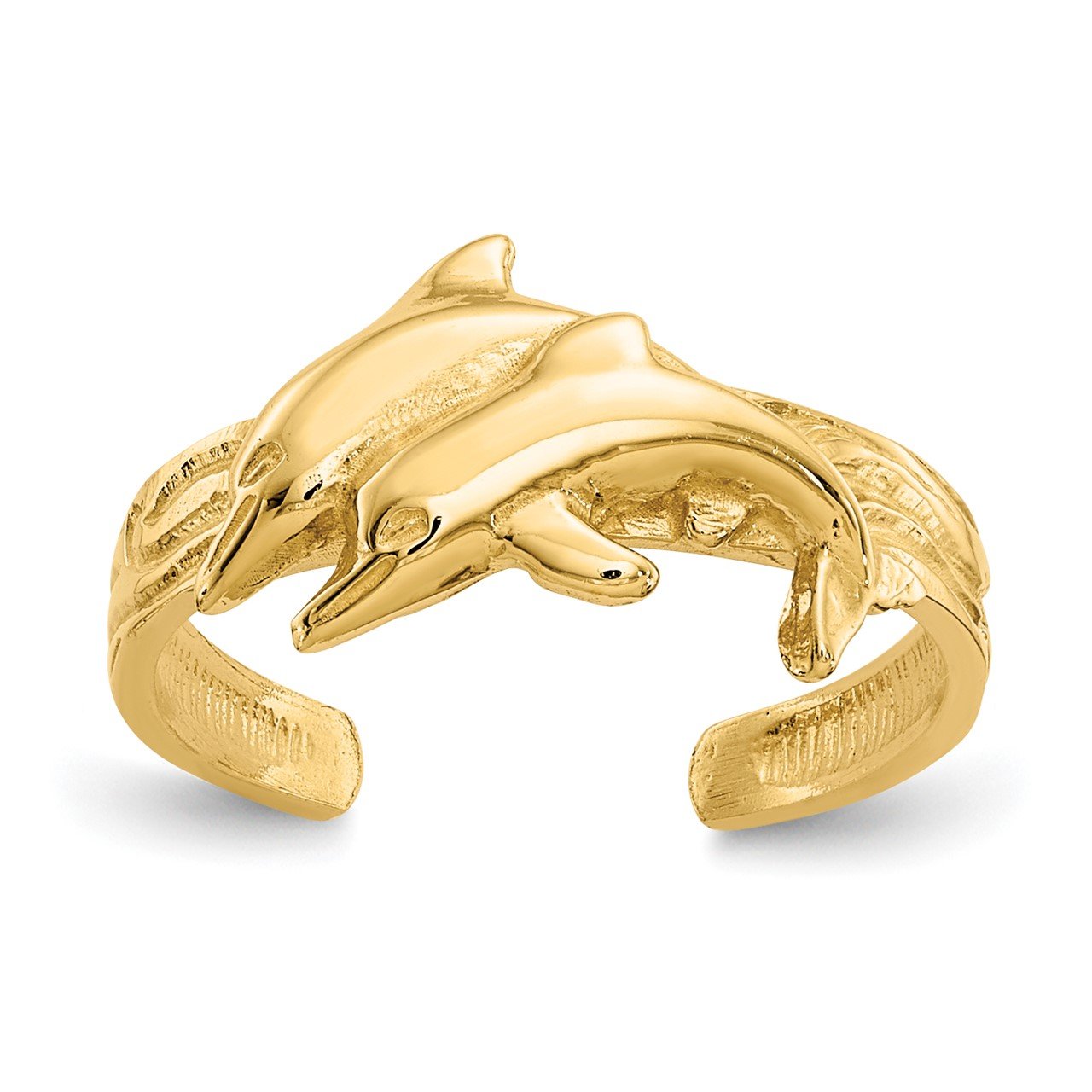 14K Dolphin Toe Ring