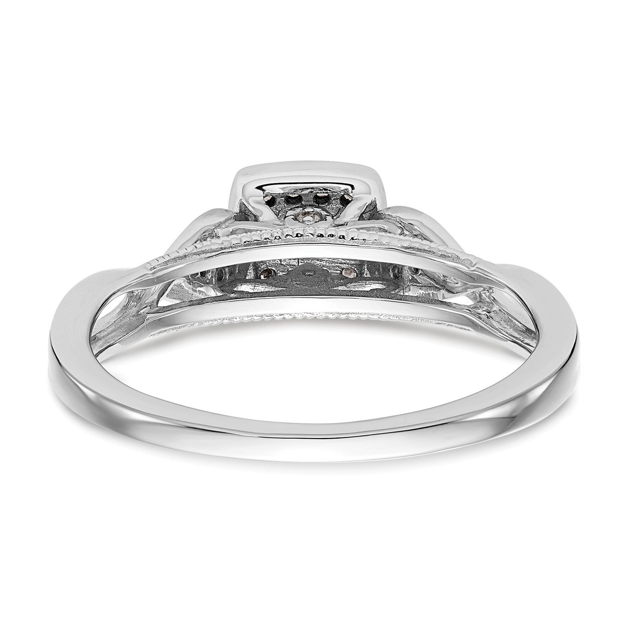 14K White Gold Complete Diamond Promise/Engagement Ring-4