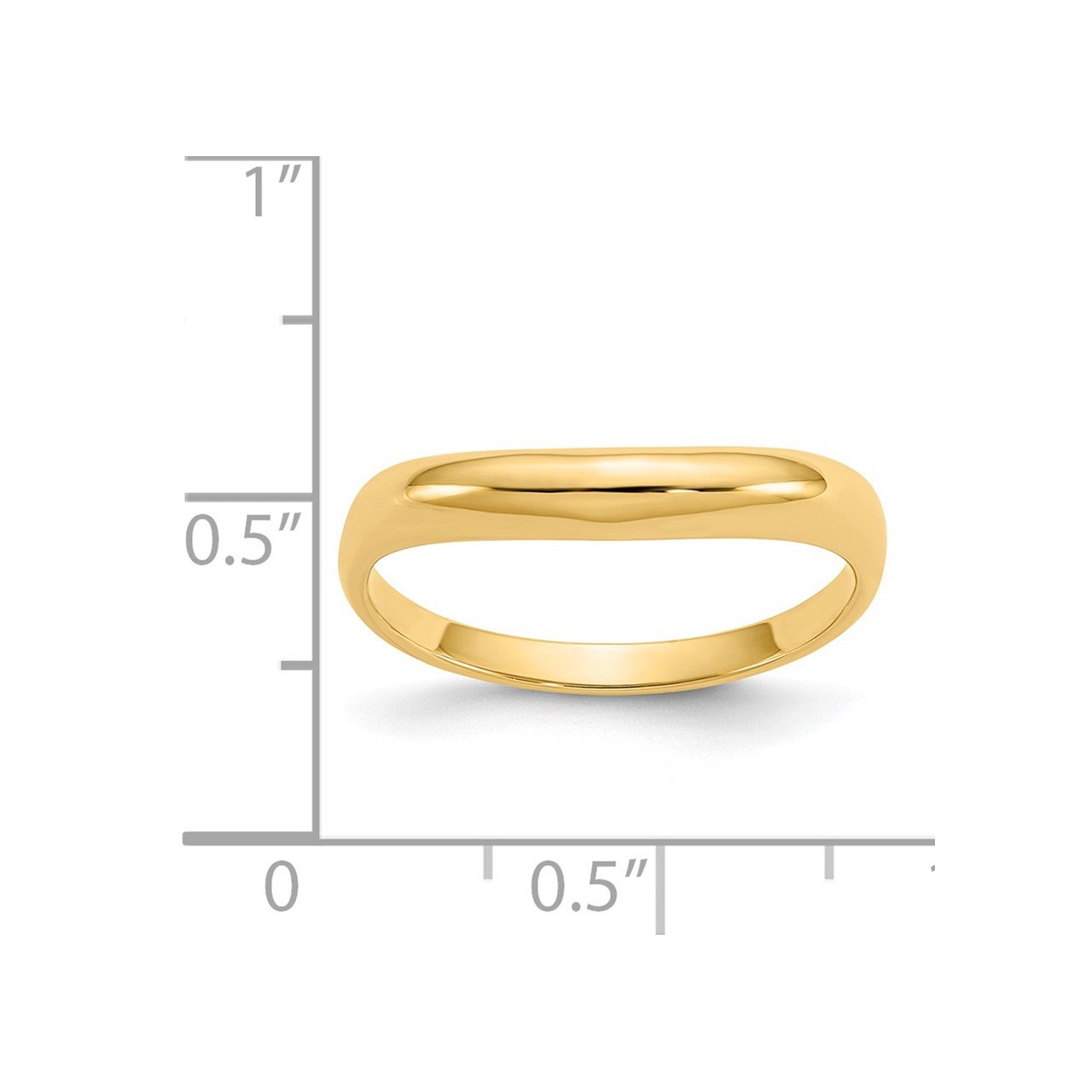 14k Polished Stackable Wave Ring-2