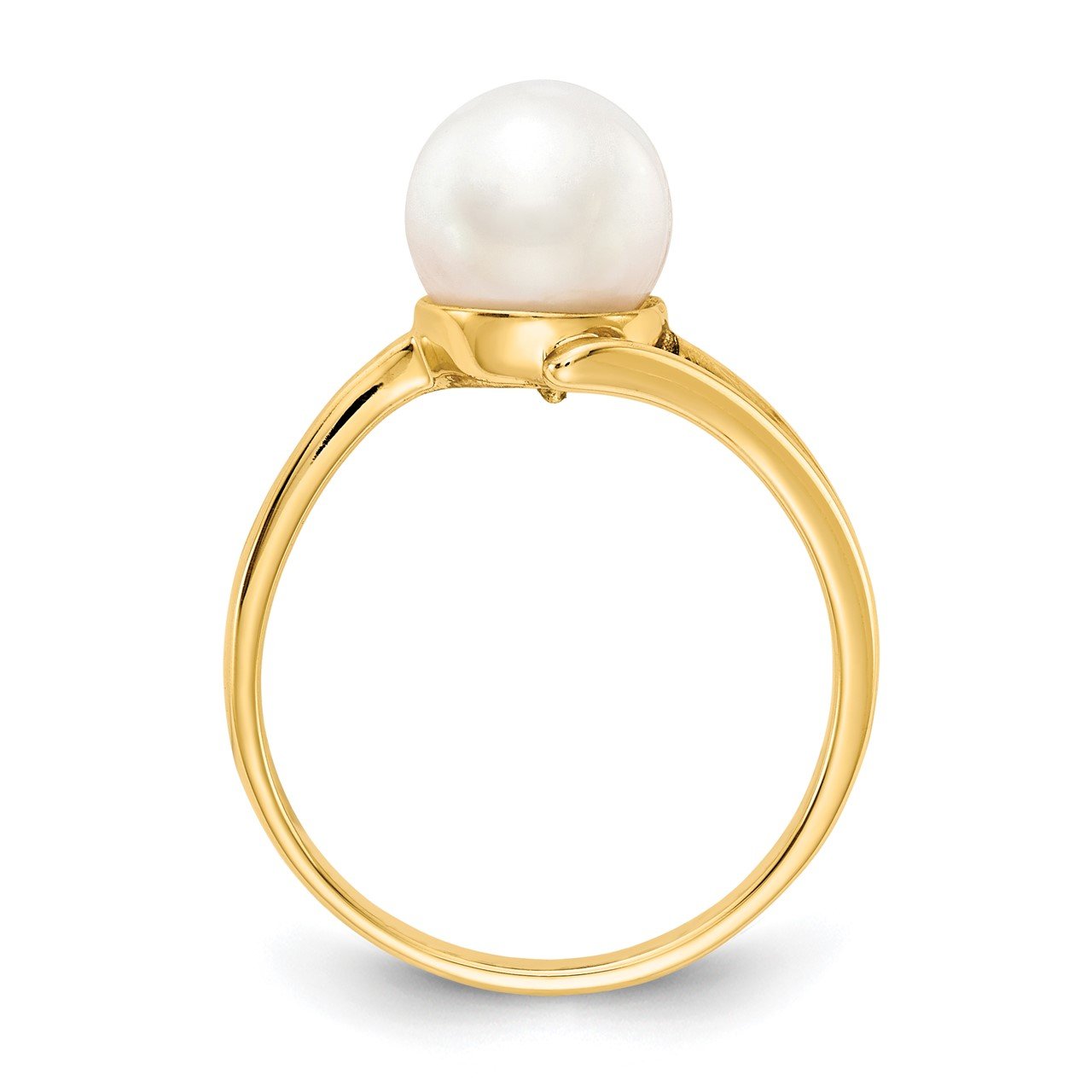 14k 7.5mm FW Cultured Pearl ring-1