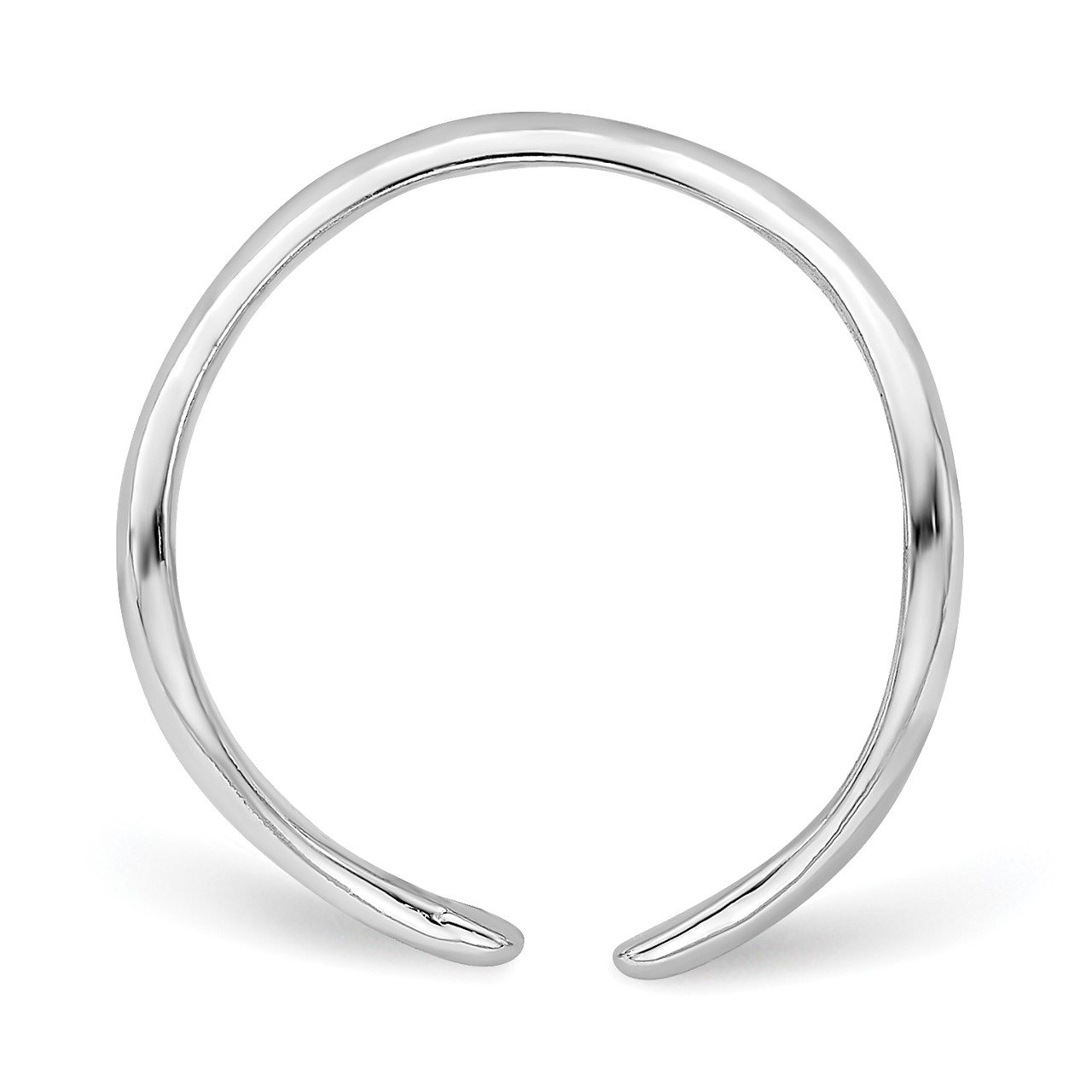 14k White Gold Polished Toe Ring-1