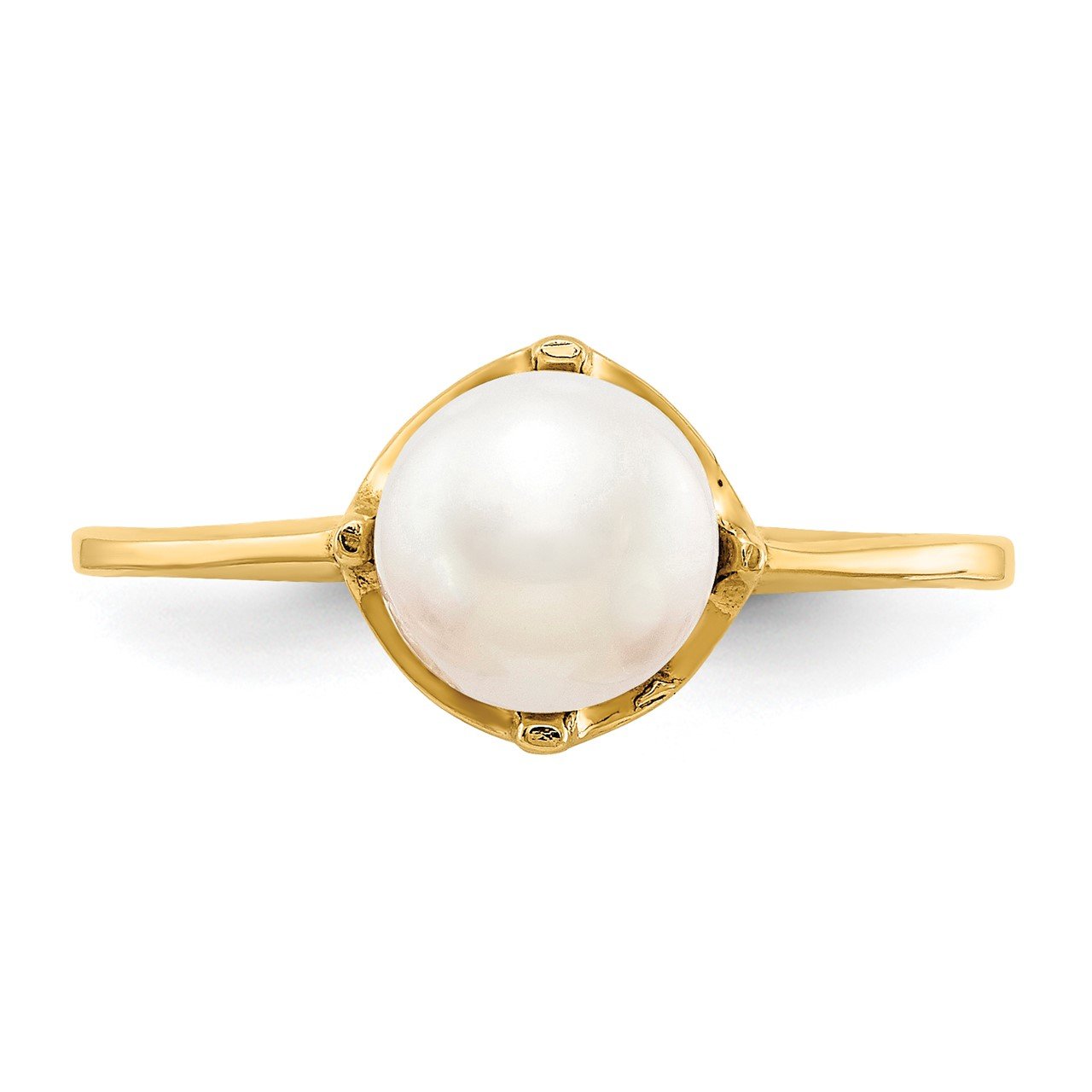 14k 6.5mm FW Cultured Pearl ring-3