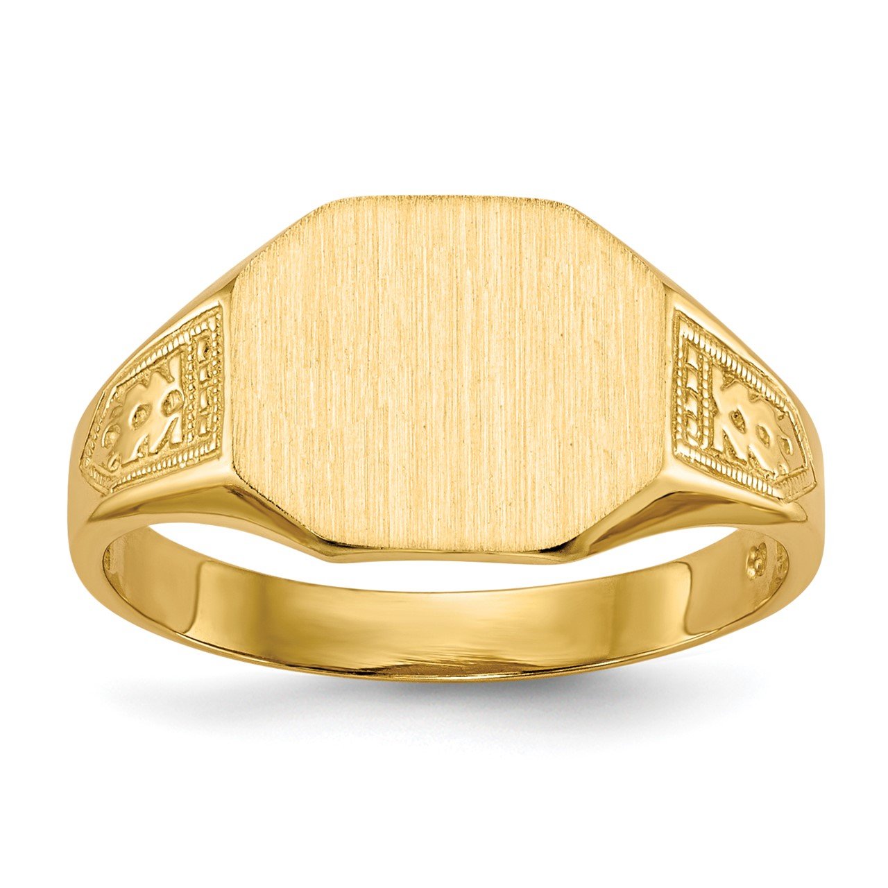 14k 9.0x11.0mm Open Back Signet Ring