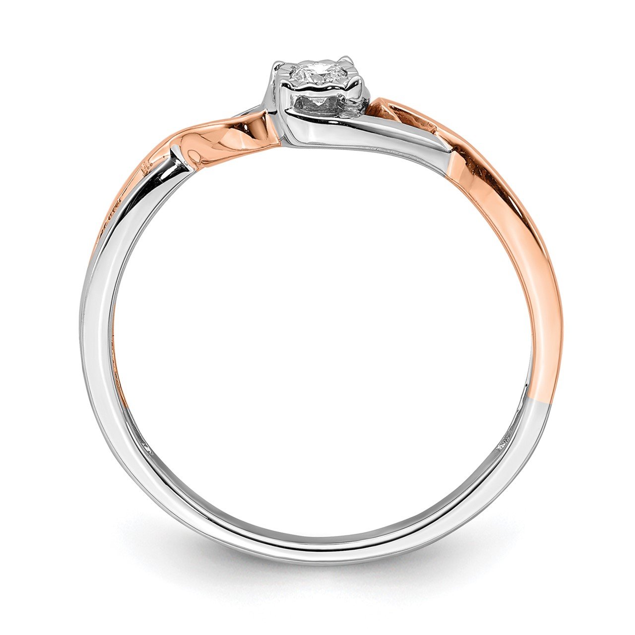 14k White and Rose Gold .05 ctw. Diamond Promise Ring-1