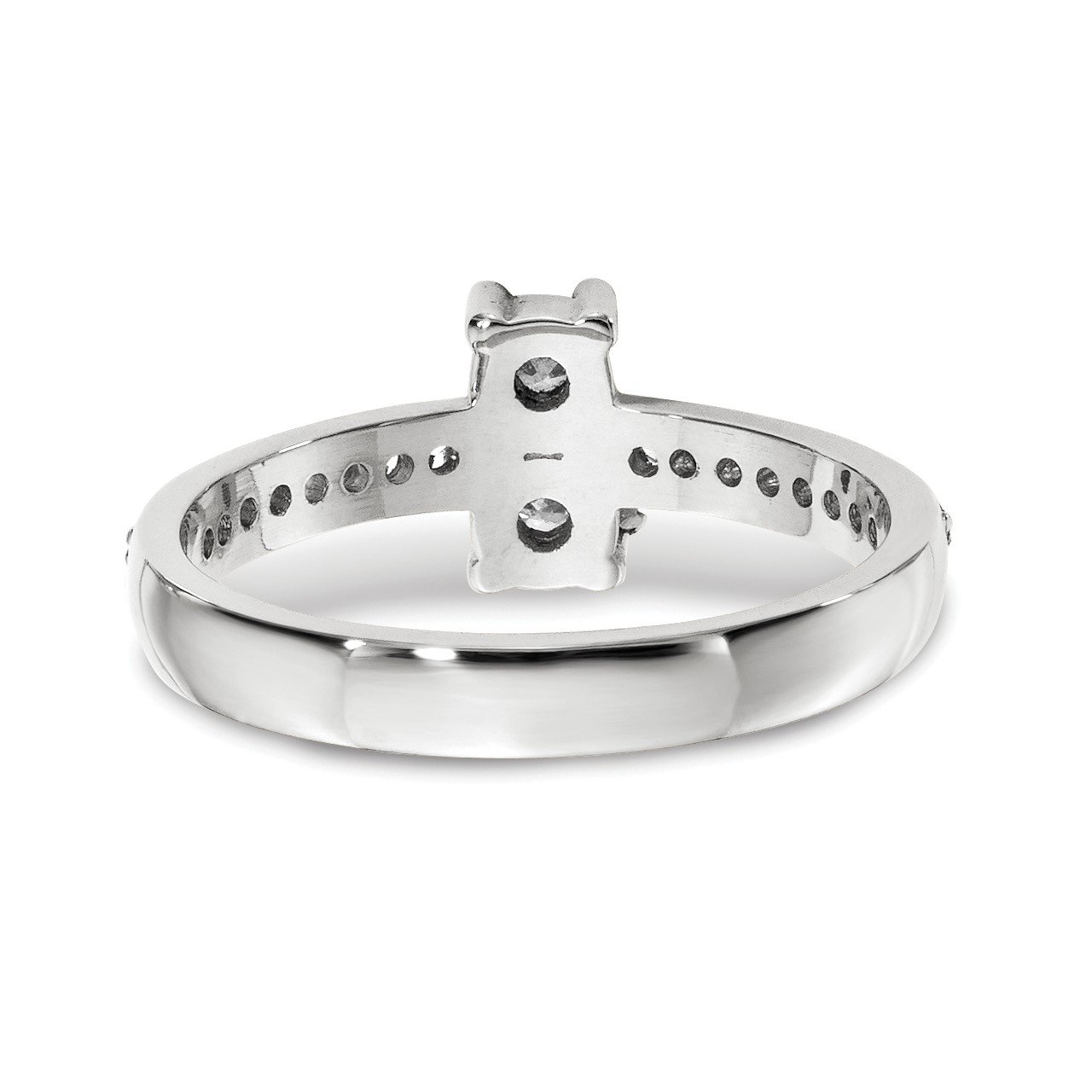 14KW VS Diamond 2-stone Ring Semi-Mount - 4.2 mm center stones-3