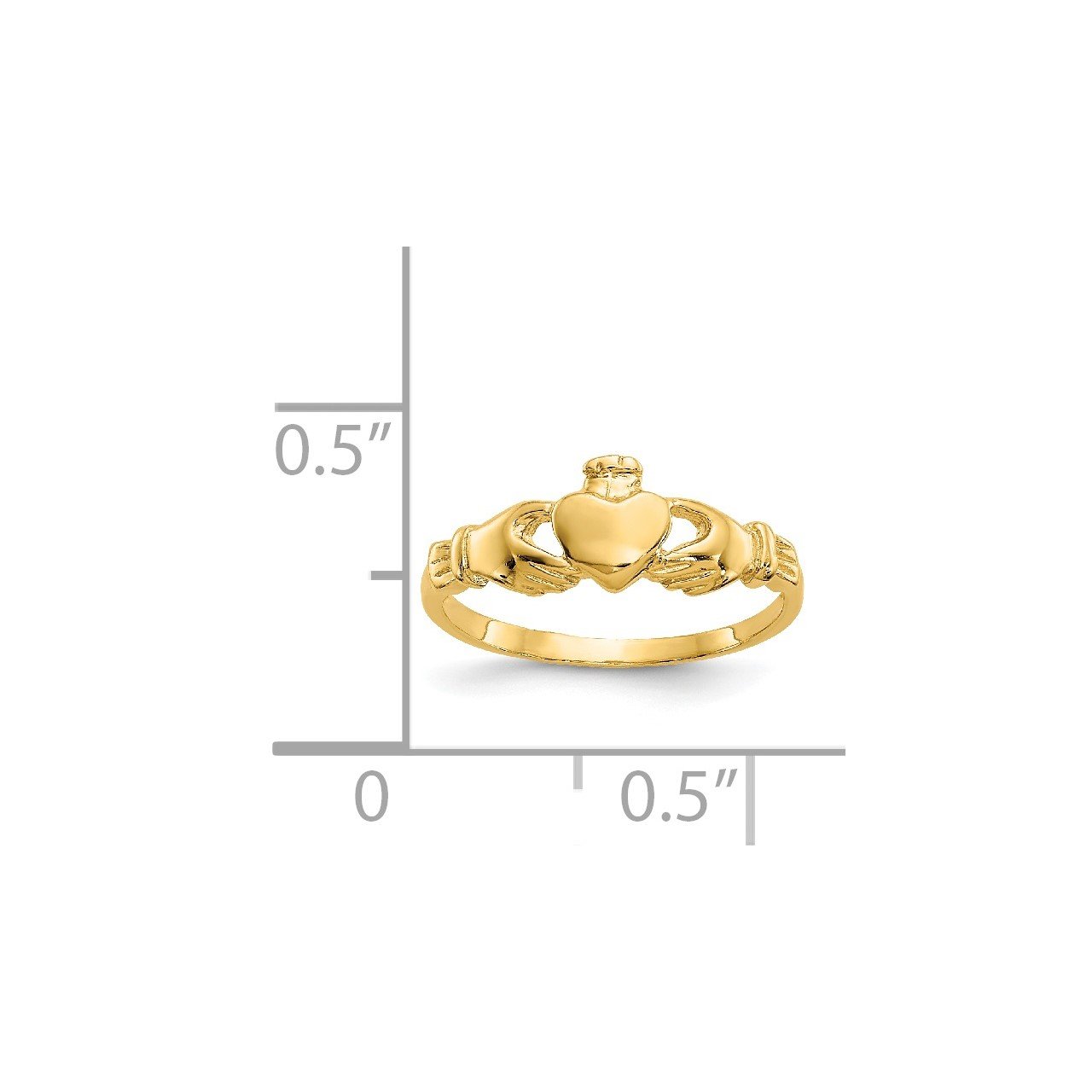 14k Madi K Claddagh Baby Ring-4