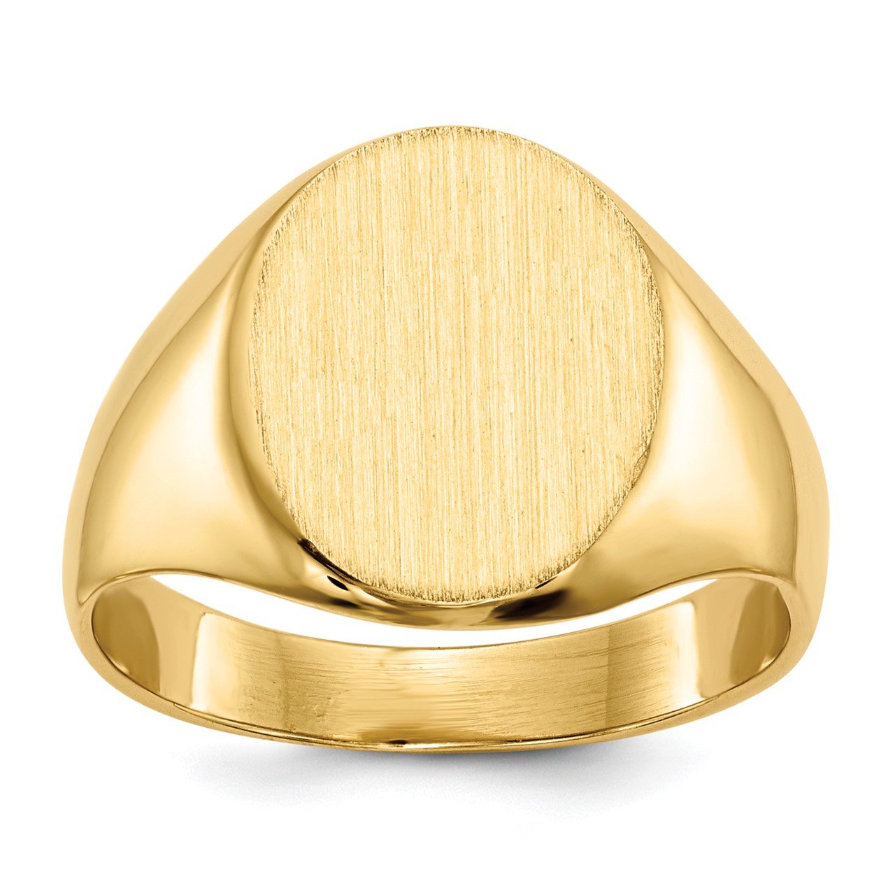 14k 10.5x12mm Closed Back Signet Ring