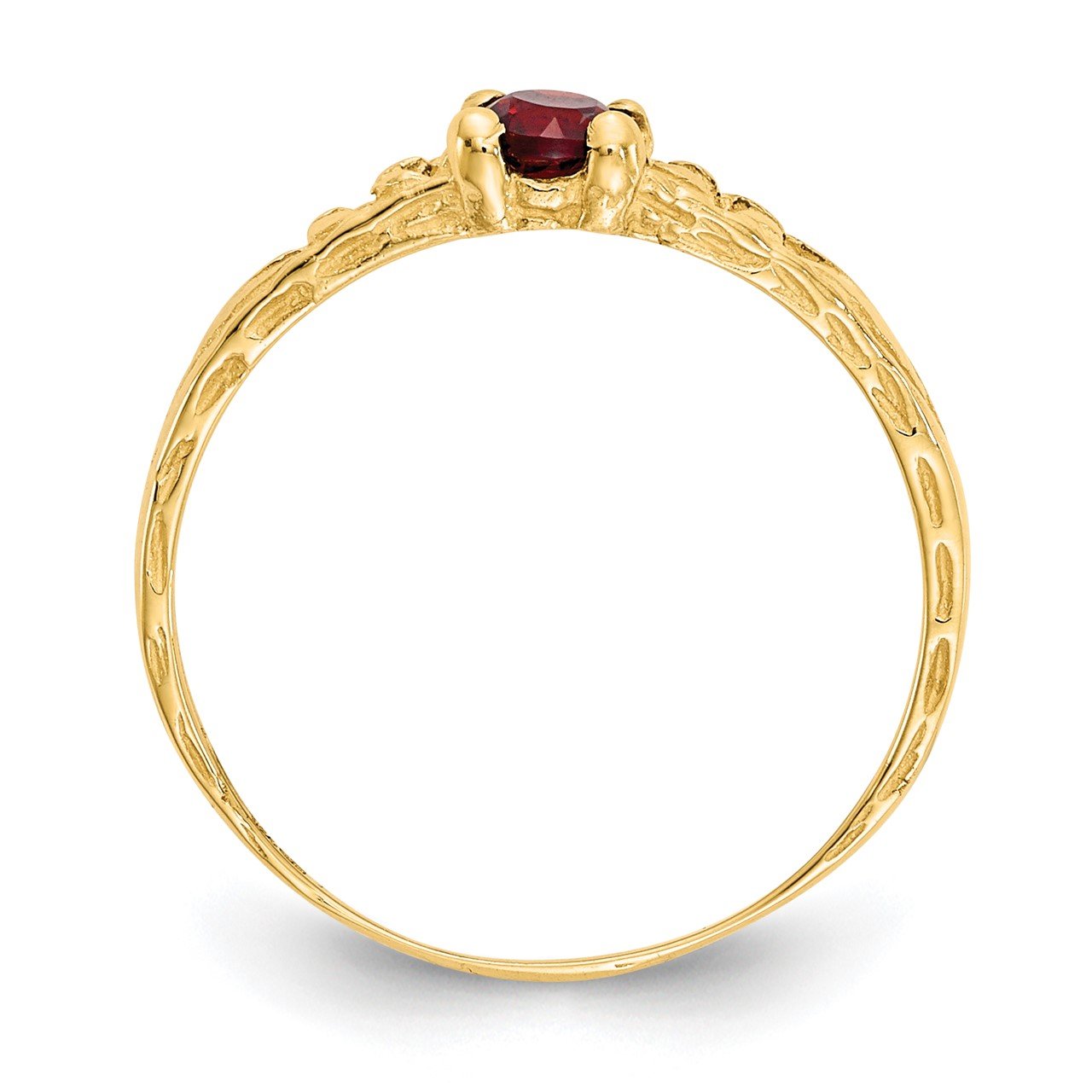 14k Madi K 3mm Garnet Birthstone Baby Ring-1