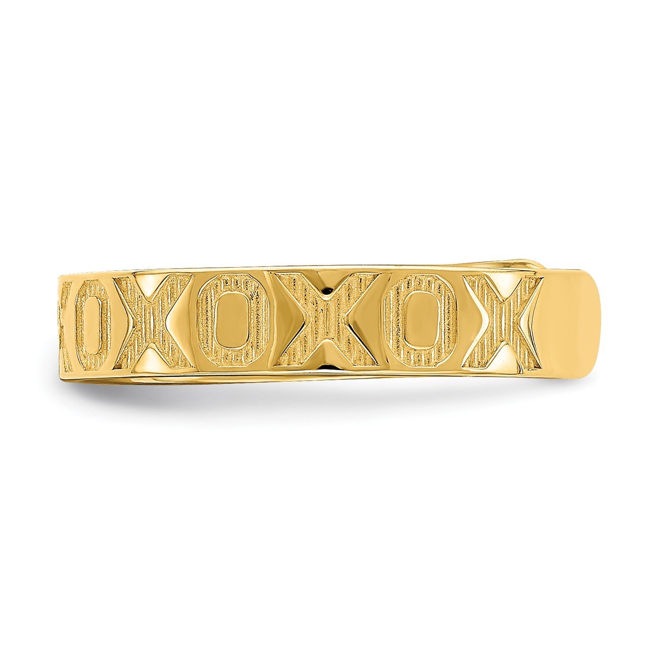 14K X and O Pattern Toe Ring-2