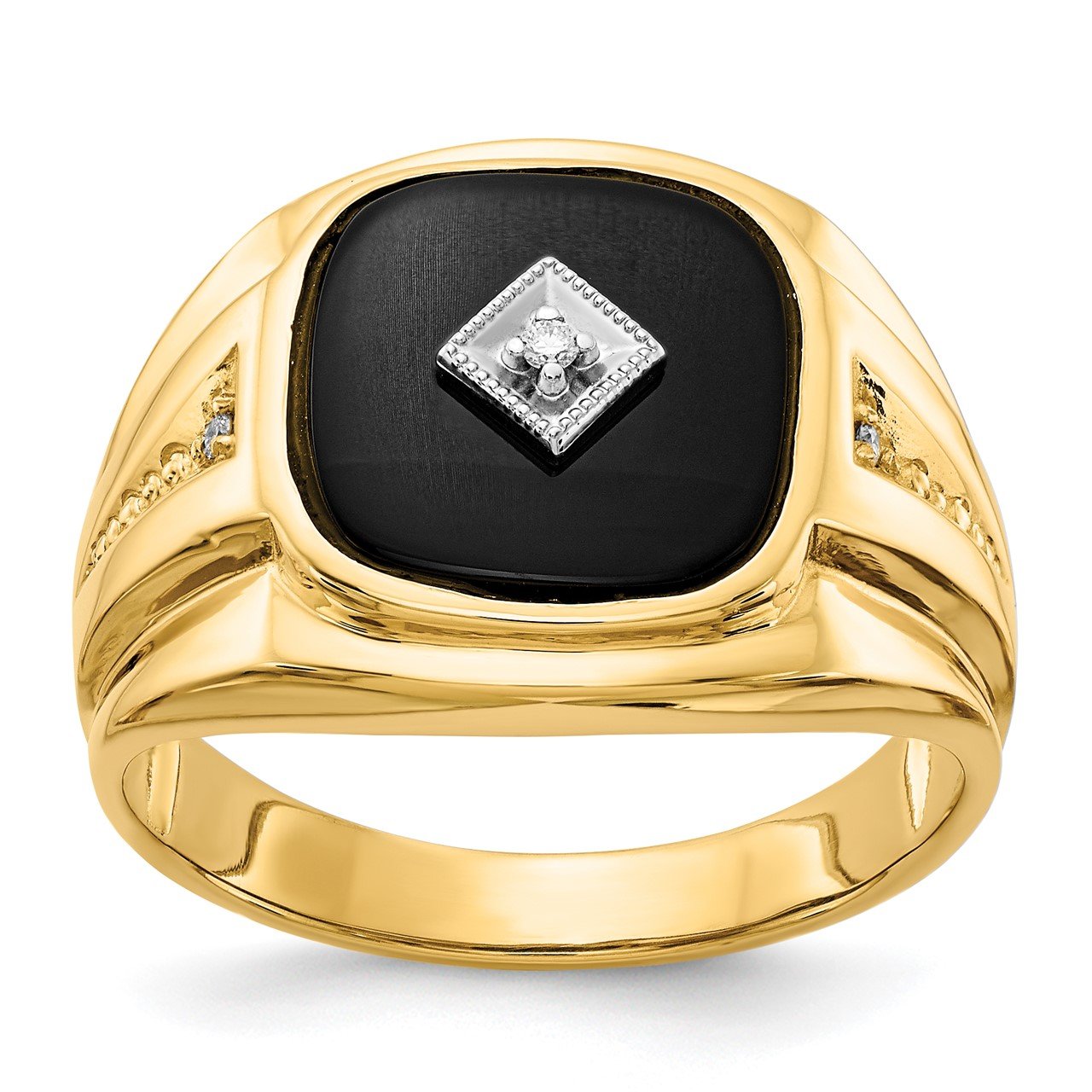 14k AA Diamond Men's Ring