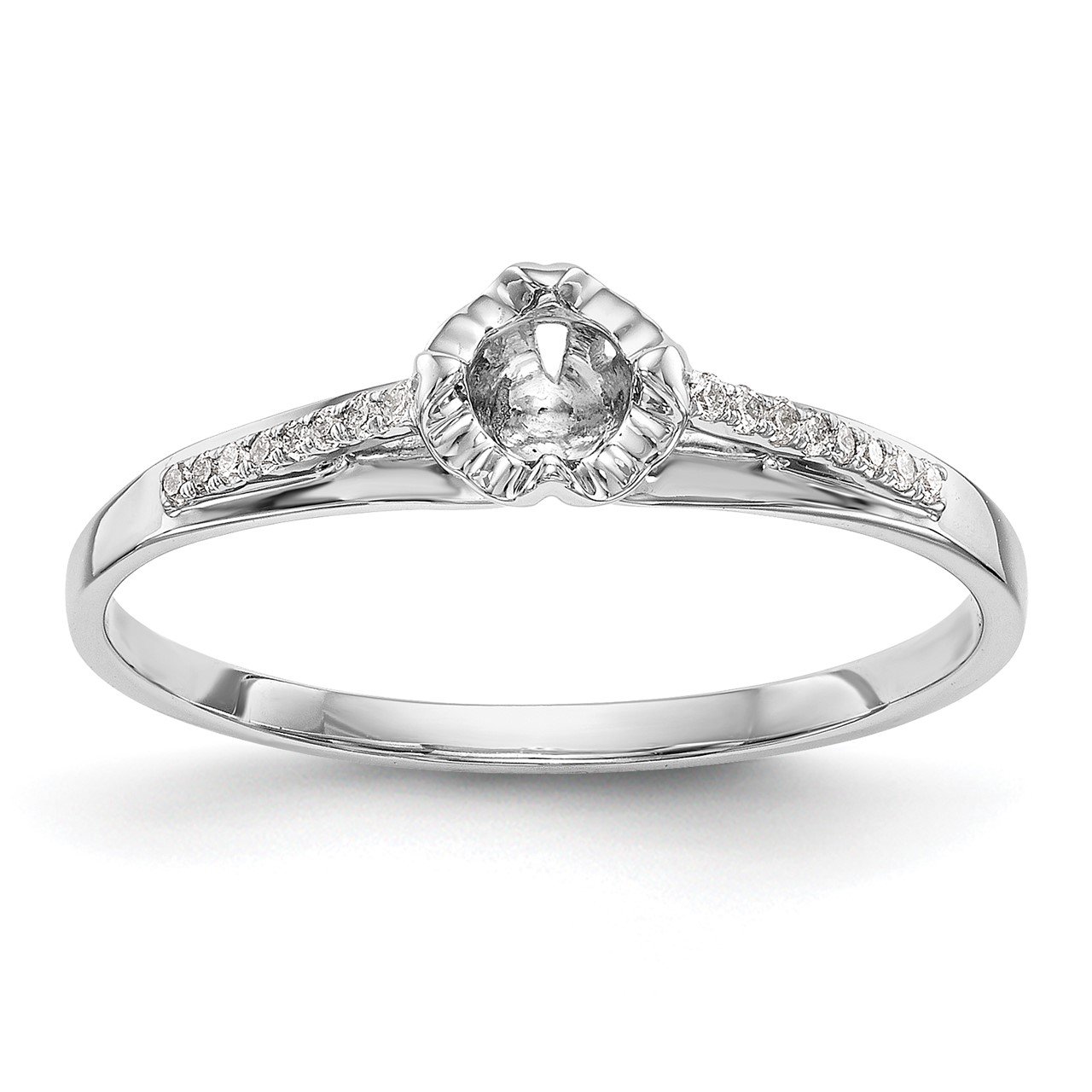 14K White Gold Complete Diamond Promise/Engagement Ring-7