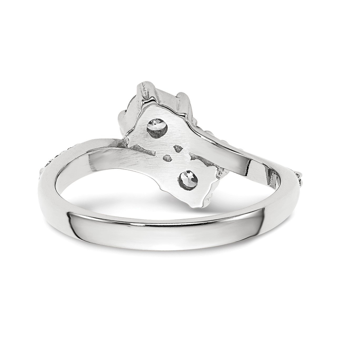 14KW AA Diamond 2-stone Ring Semi-Mount - 2.7 mm center stones-4