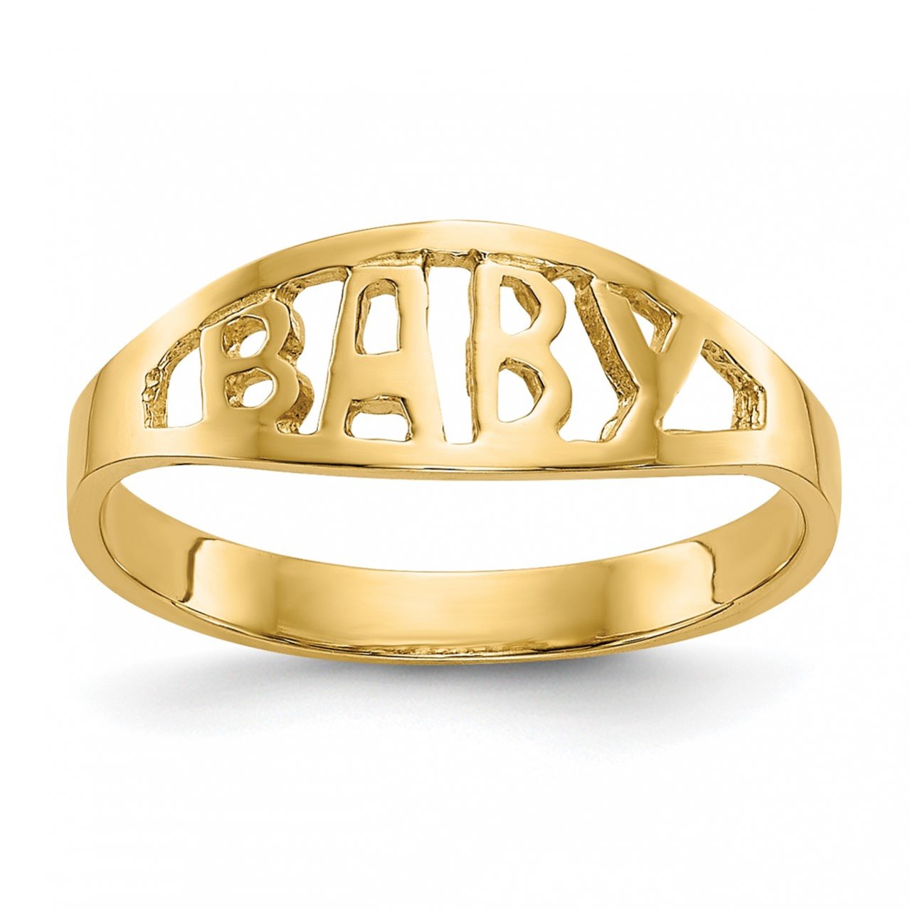 14k Polished Baby Ring