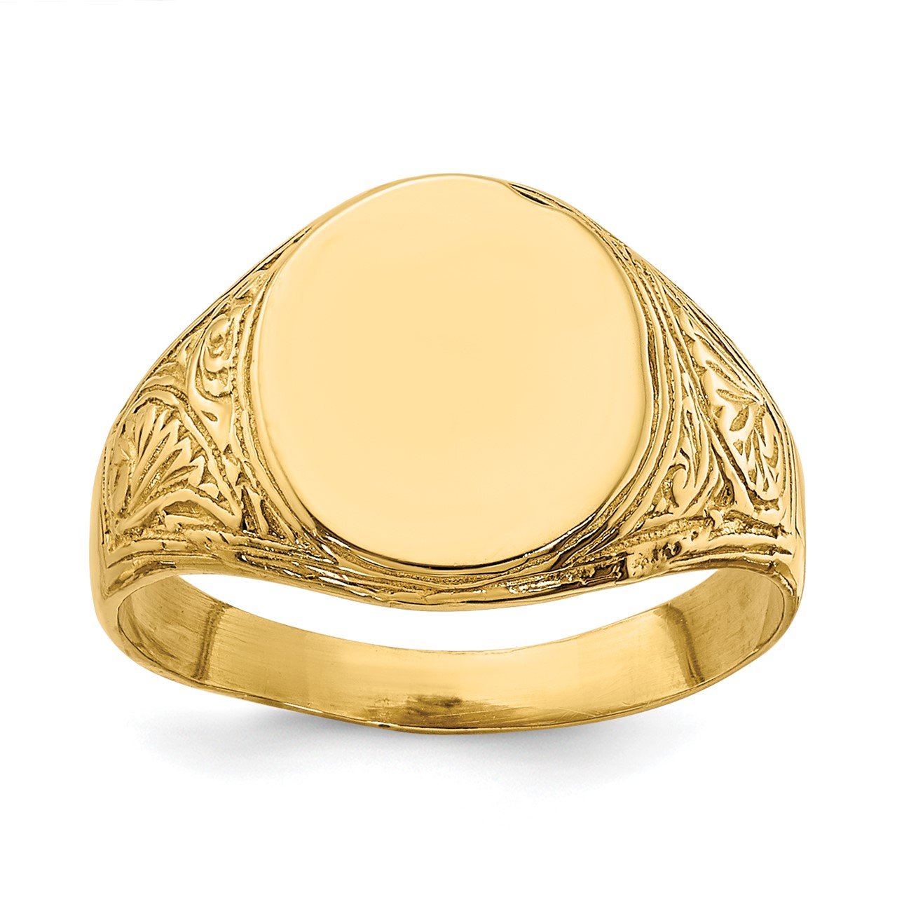 14k Oval Signet Baby Ring