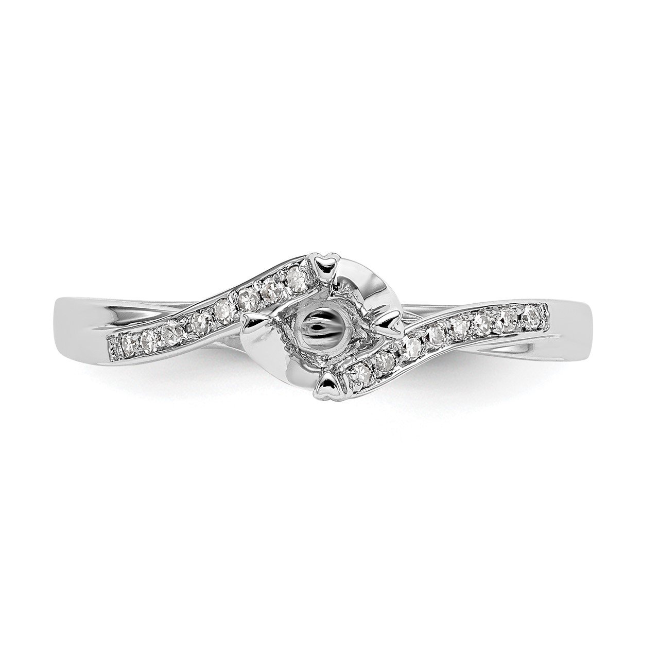 14K White Gold Diamond Semi-Mount Promise/Engagement Ring-3