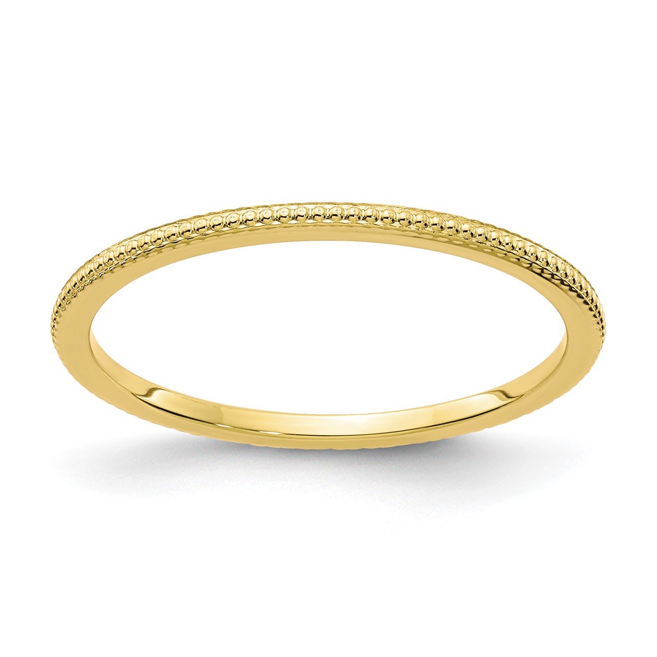 10K Gold 1.2mm Bead Stackable Band