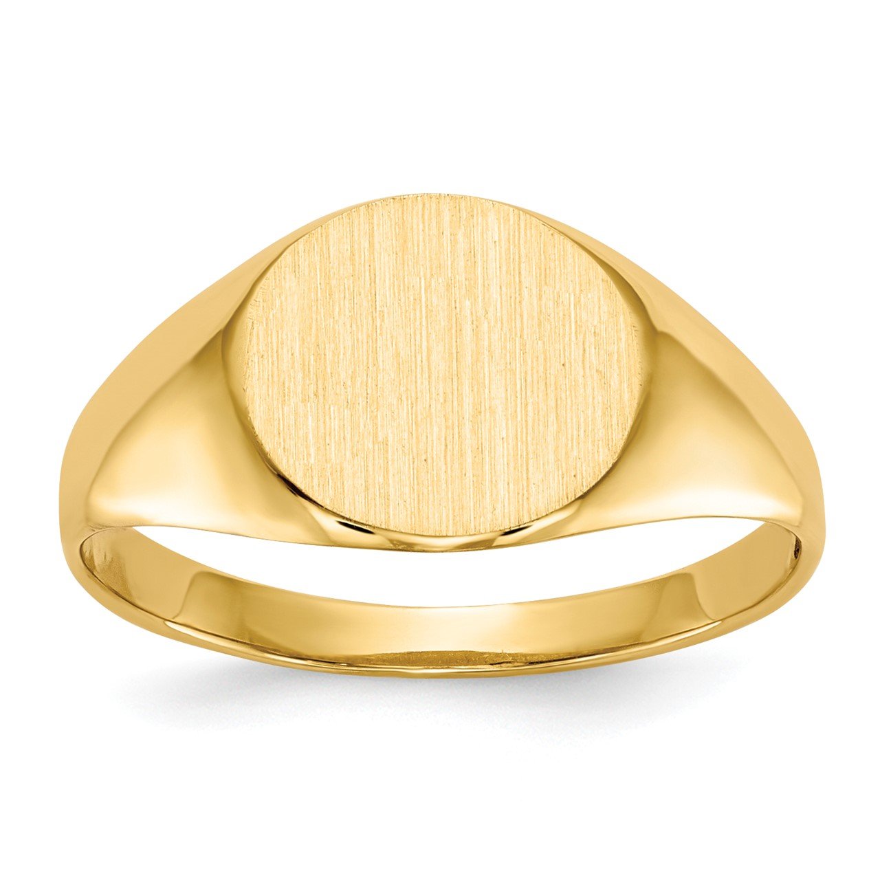 14k 8.5x9.5mm Open Back Signet Ring