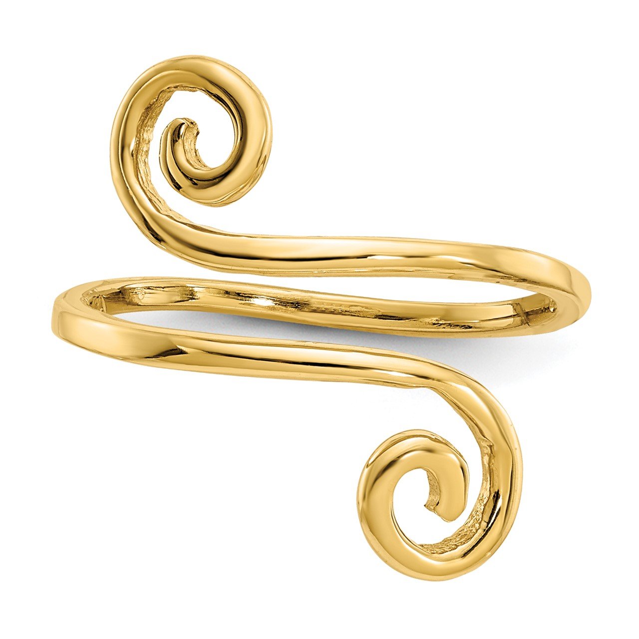 14k Swirl Toe Ring-3