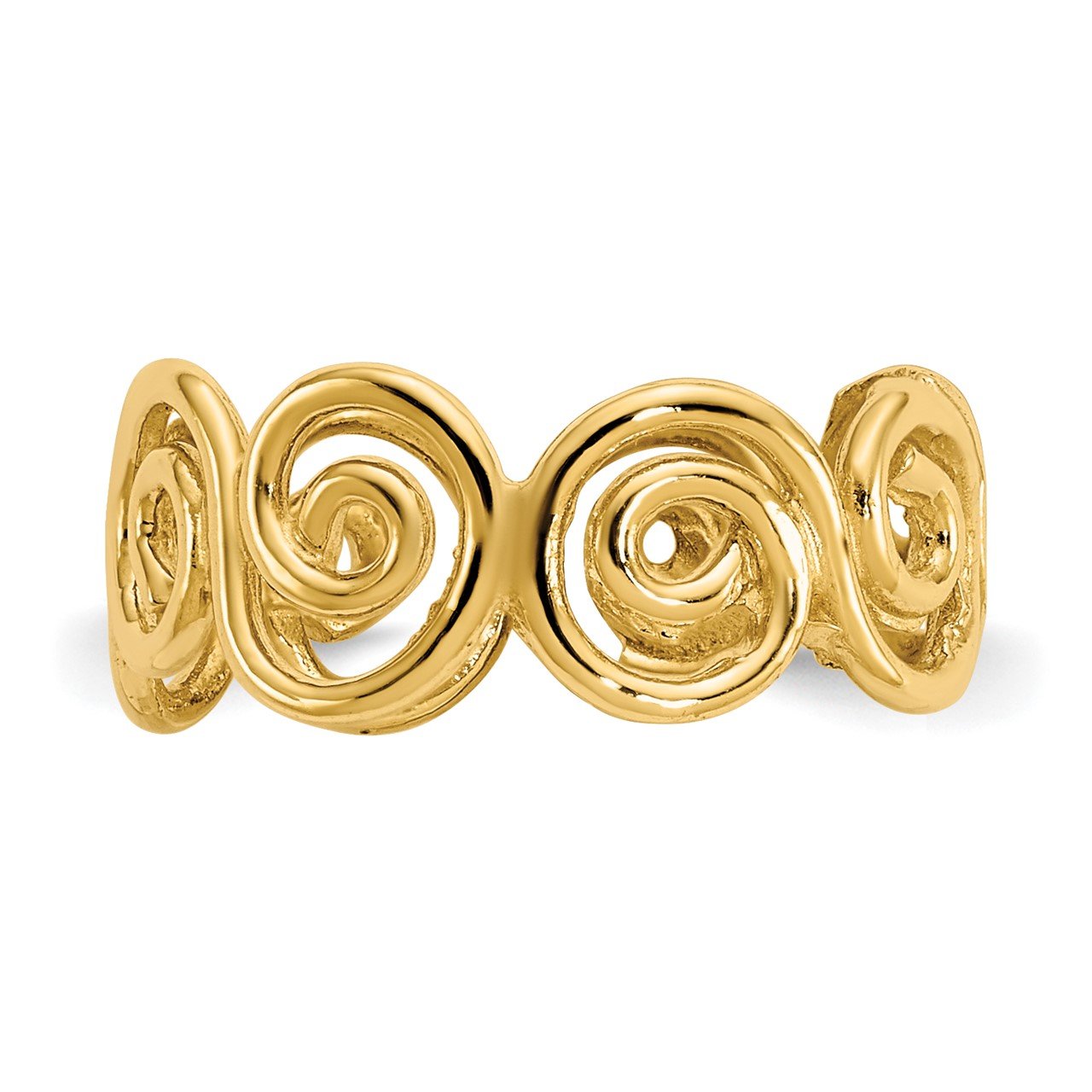14k Scroll Toe Ring-3