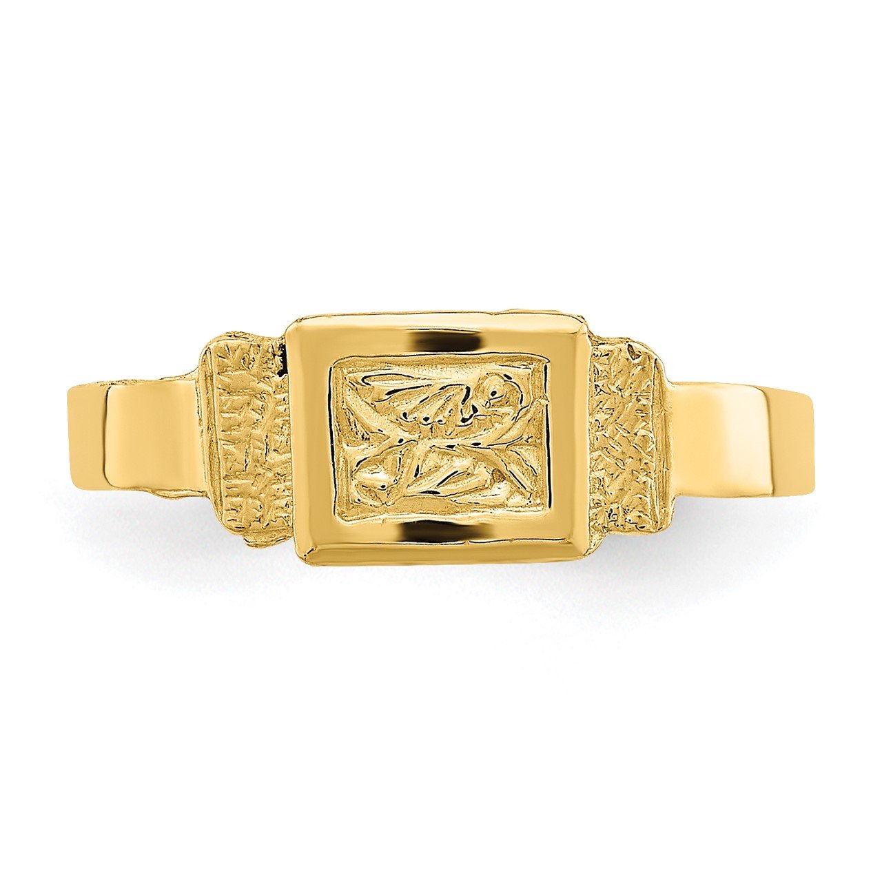 14K Rectangle Baby Ring-4