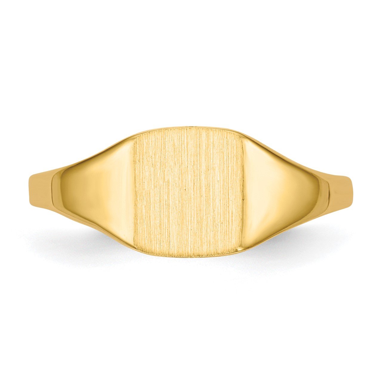 14k 6.5x7.0mm Closed Back Signet Ring-3