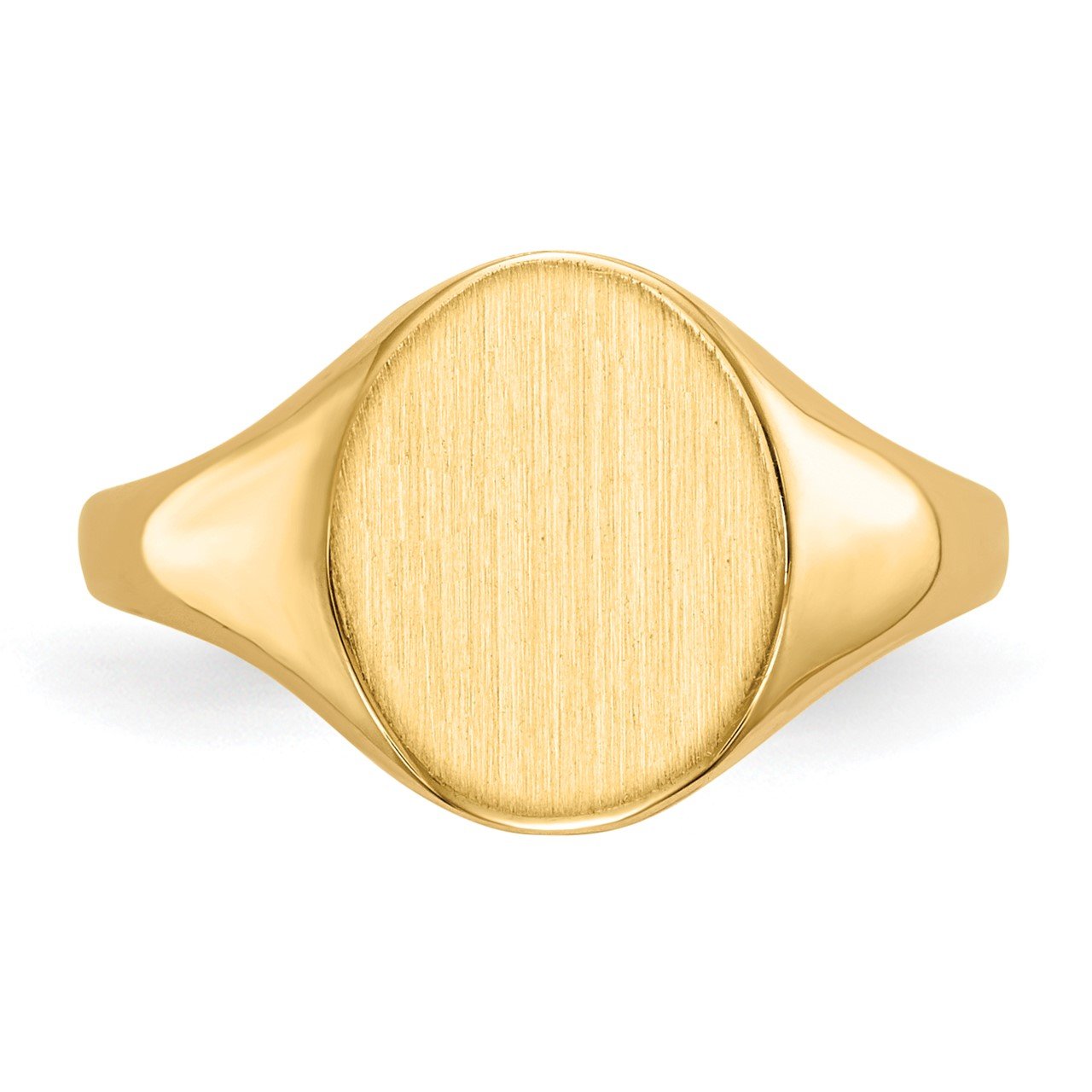 14k 11.0x9.5mm Closed Back Signet Ring-3