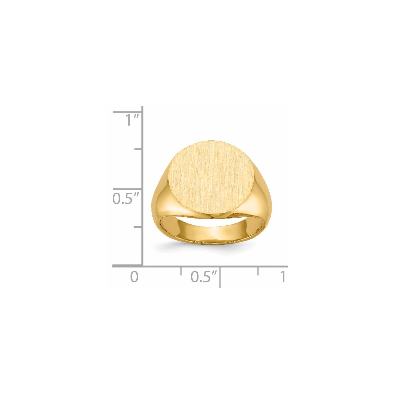 14k 15.0x15.5mm Closed Back Signet Ring-4