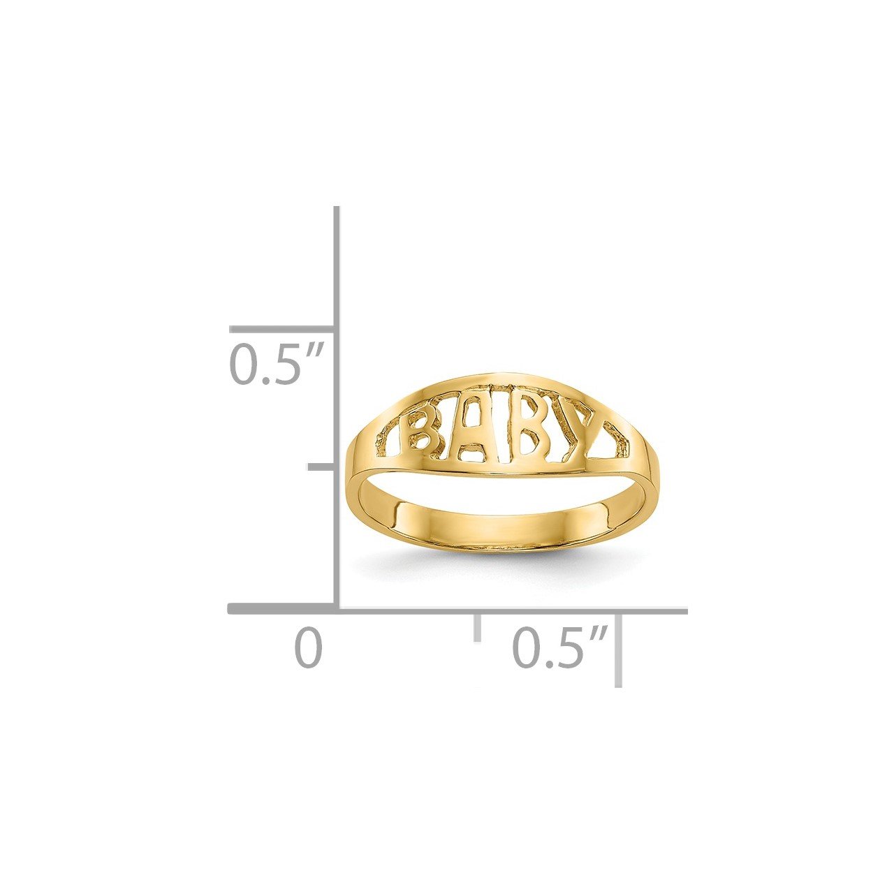 14k Polished Baby Ring-2