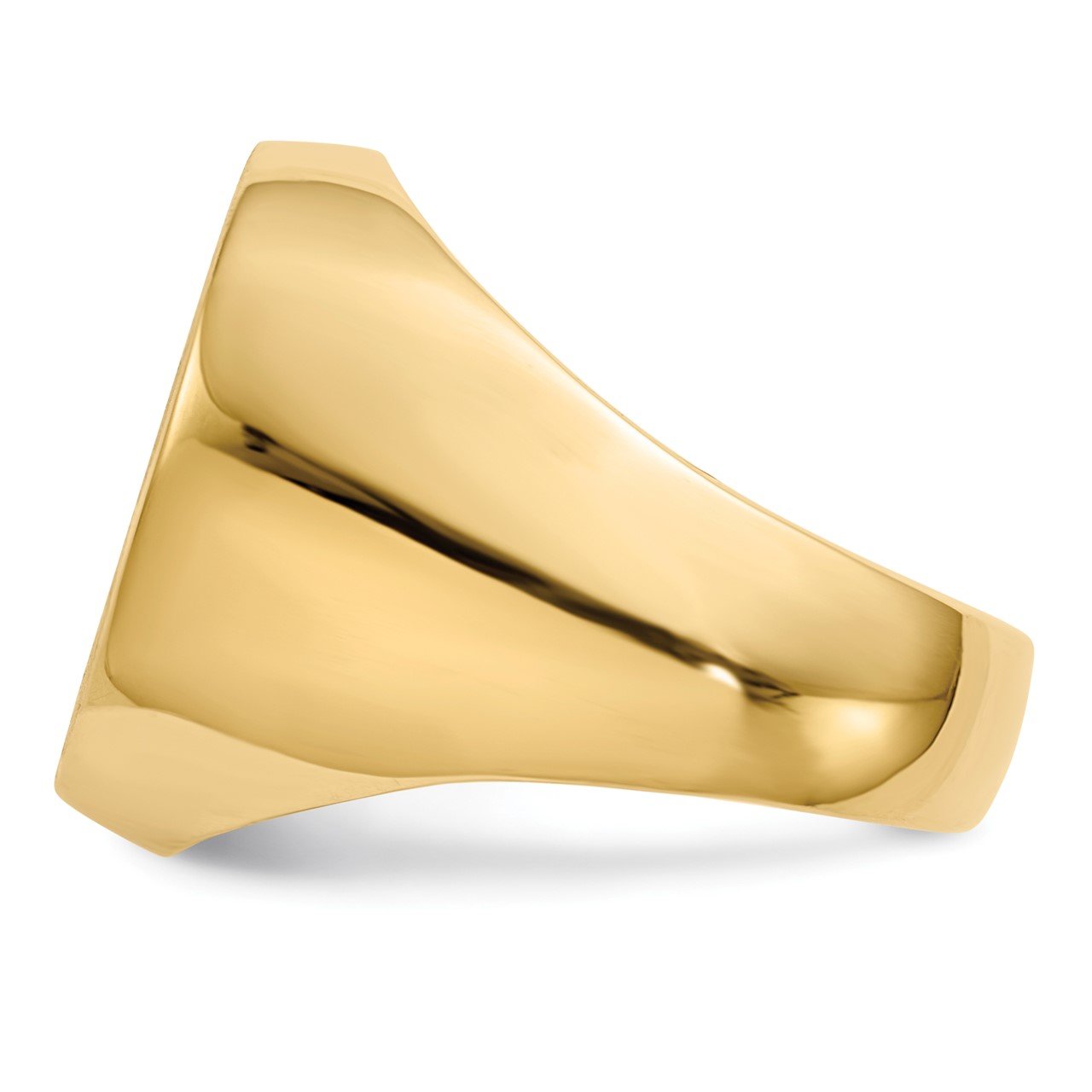 14k 18.5x16.0mm Closed Back Men's Signet Ring-2