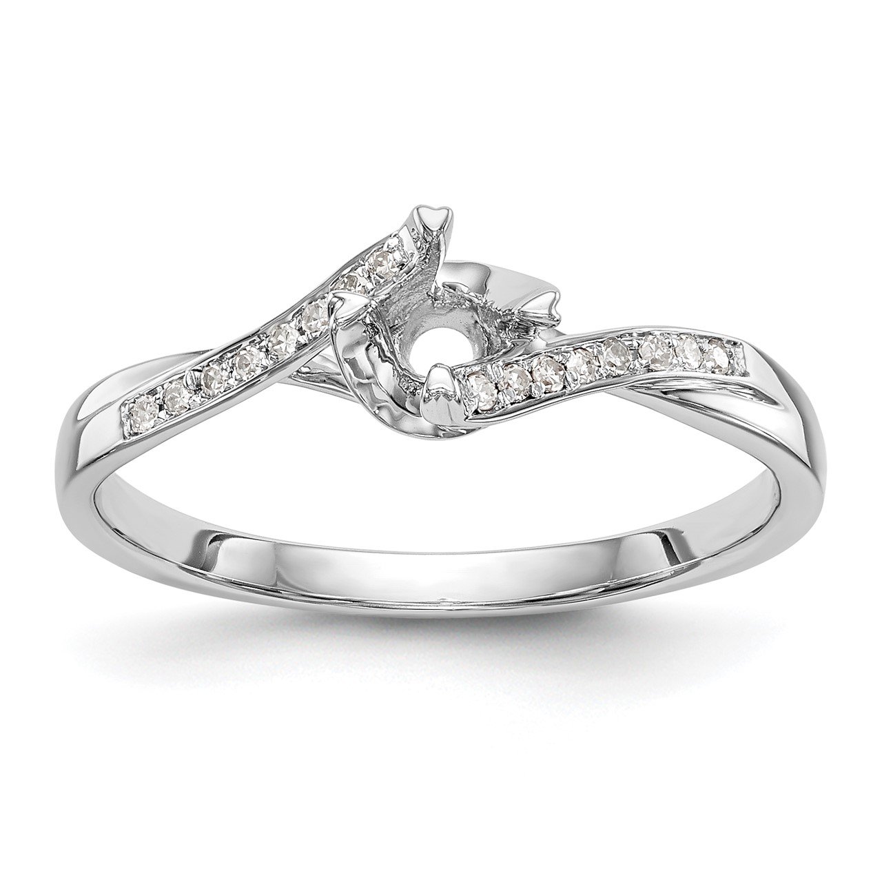 14K White Gold Diamond Semi-Mount Promise/Engagement Ring-6