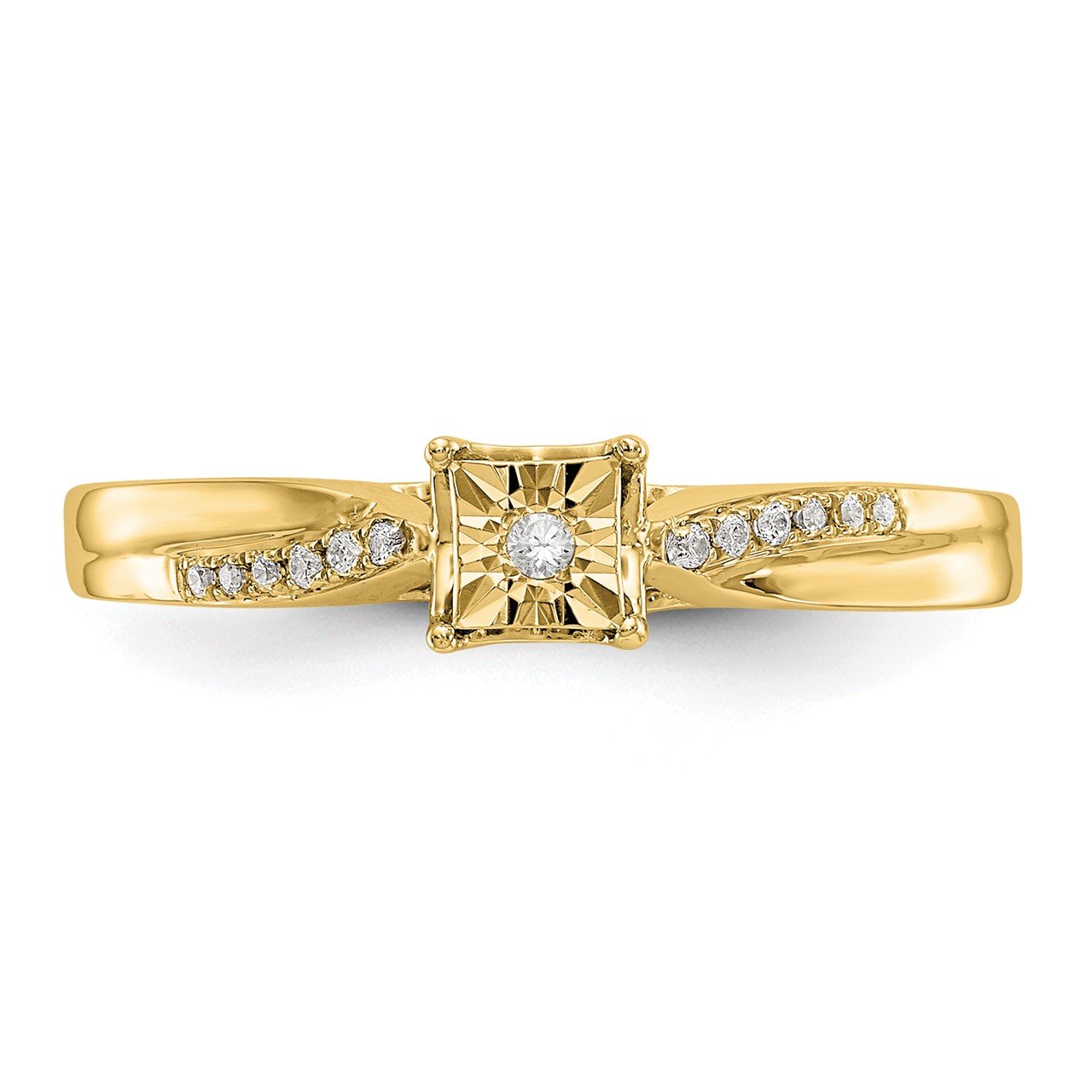 14K Yellow Gold Complete Diamond Engagement Ring-4