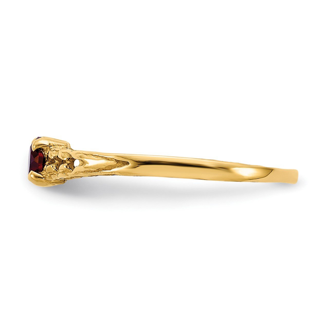 14k Madi K 3mm Garnet Birthstone Baby Ring-2