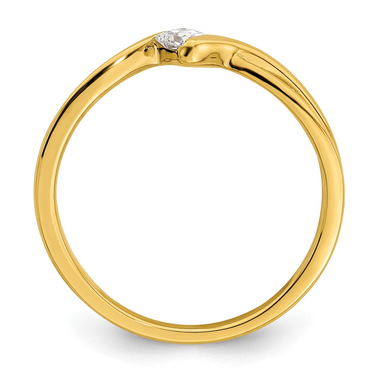 14k Lab Grown Diamond SI1/SI2, G H I, Promise Ring-1