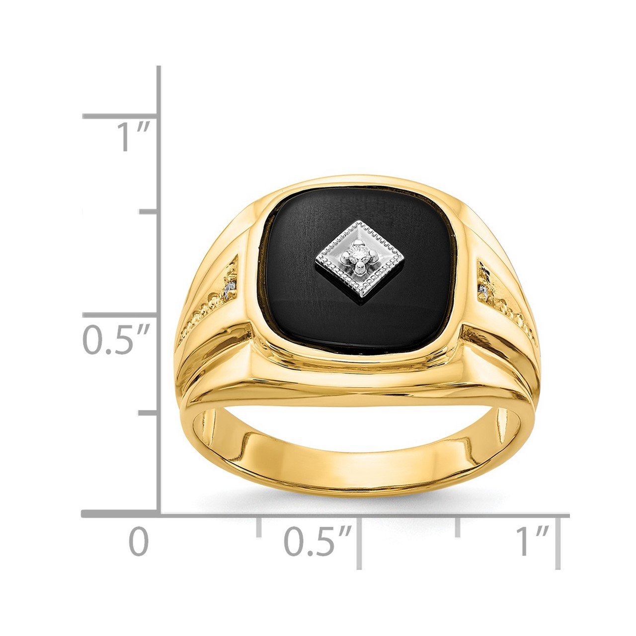 14k AA Diamond Men's Ring-2