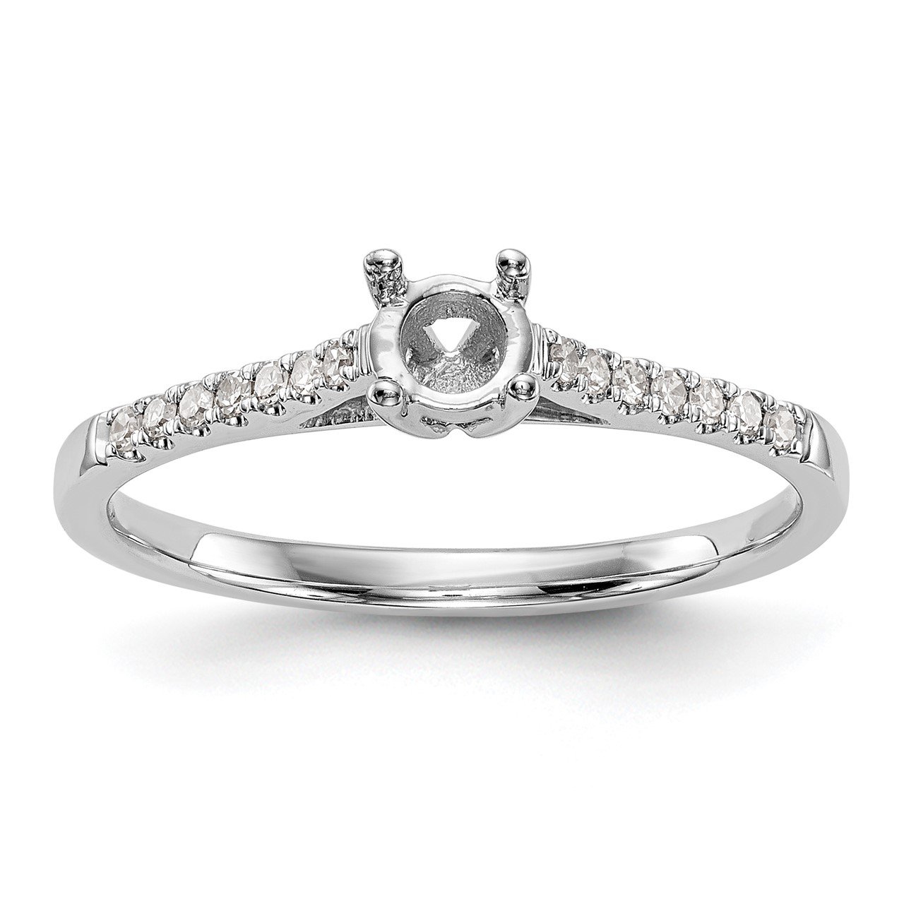 14K White Gold Complete Diamond Promise/Engagement Ring-6