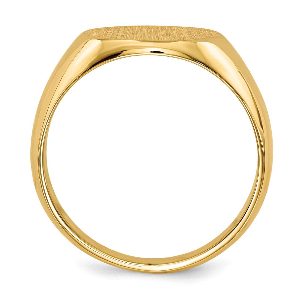 14k 12.5x13.5mm Closed Back Mens Signet Ring-1